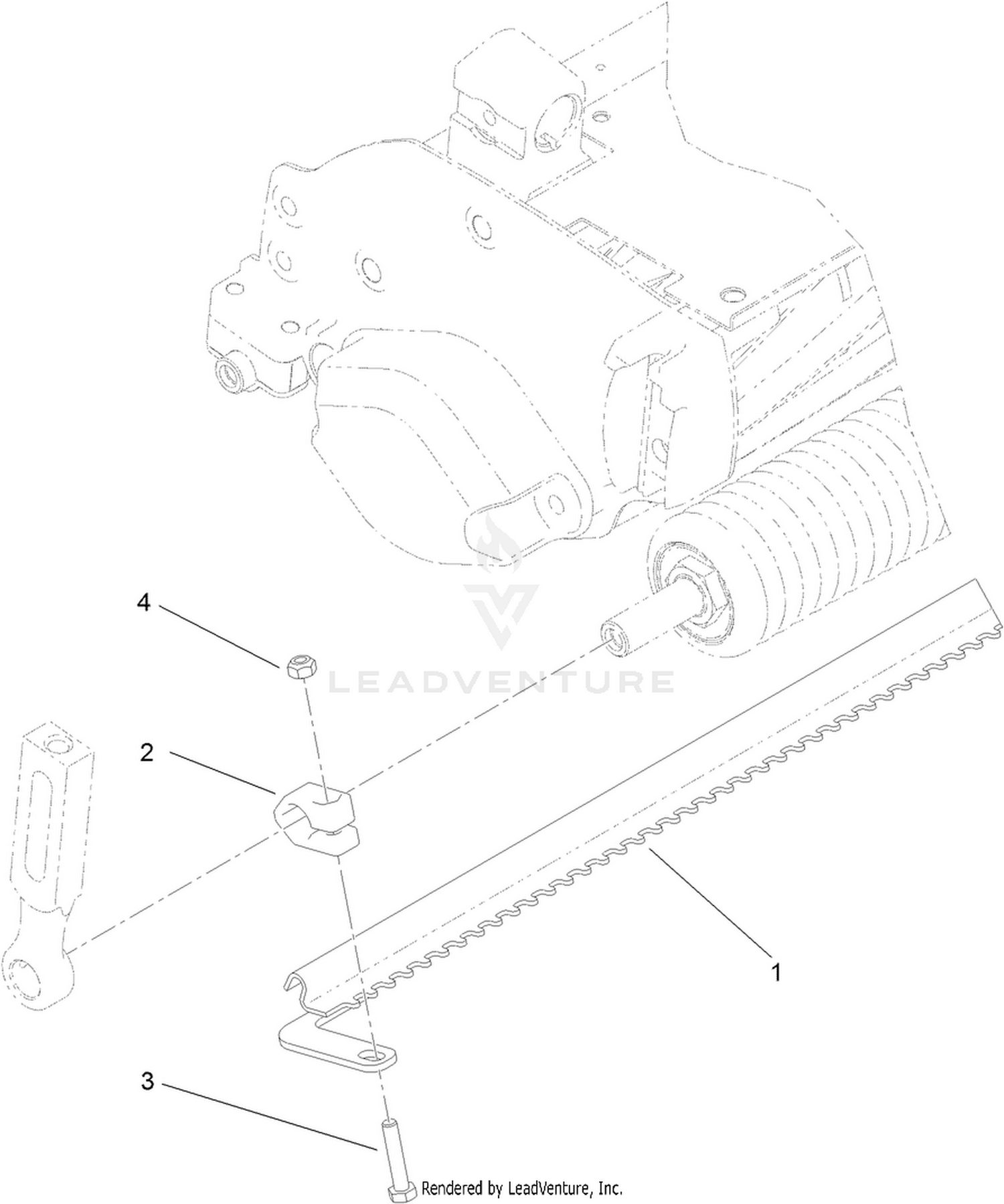 18 Inch Narrow Brush Scraper Assembly No. 120-9621