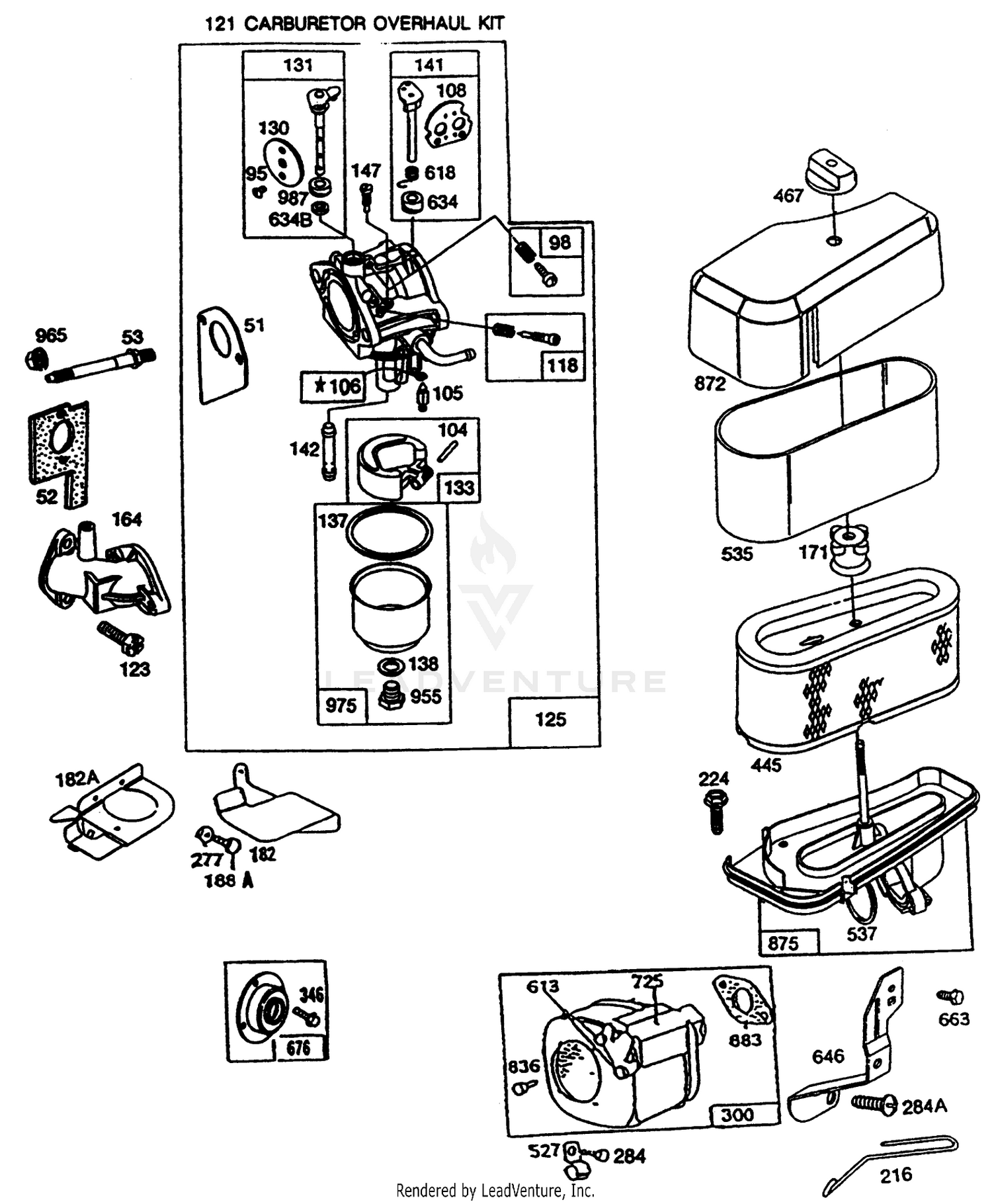 Briggs  Stratton Model No. 286707-0119-01 2