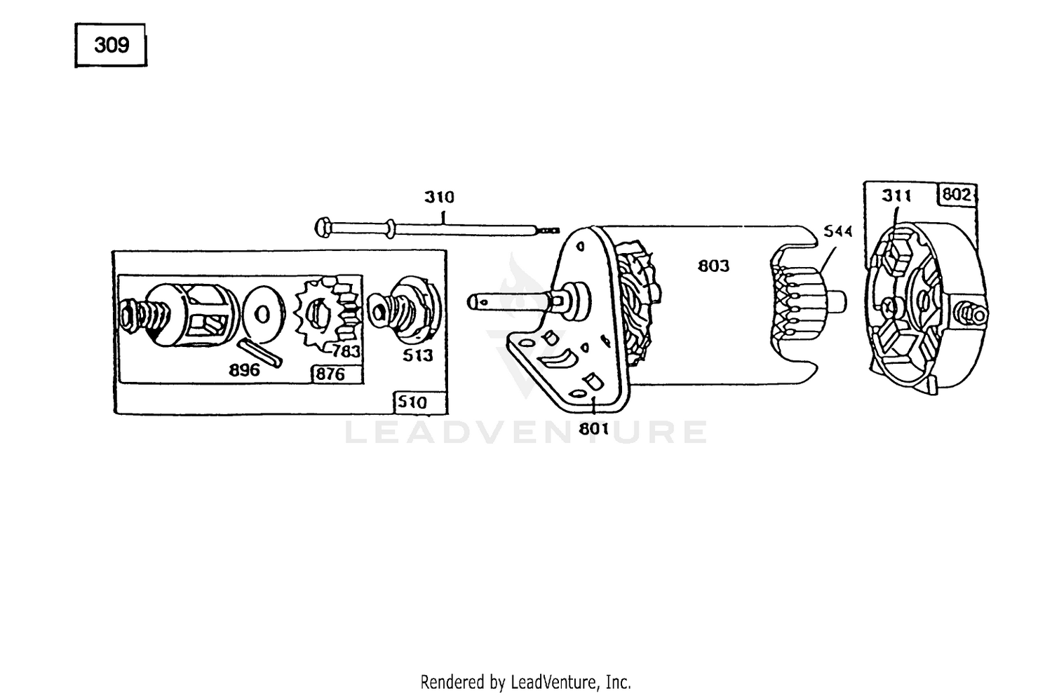Starter-Briggs  Stratton No. 286707-0119-01