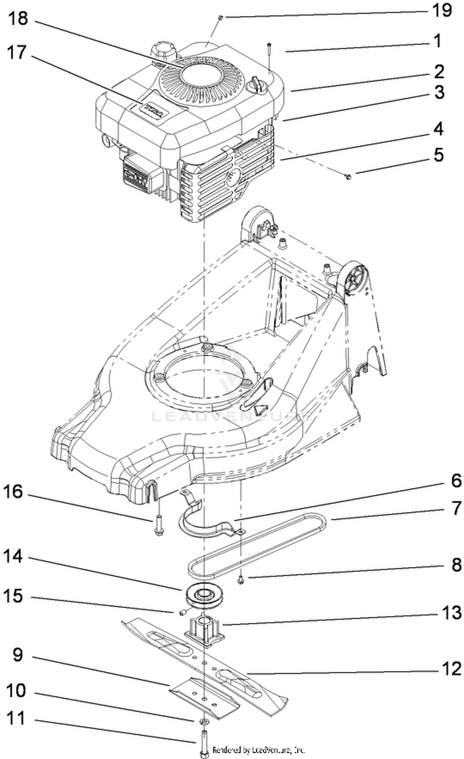 Engine and Blade Assembly