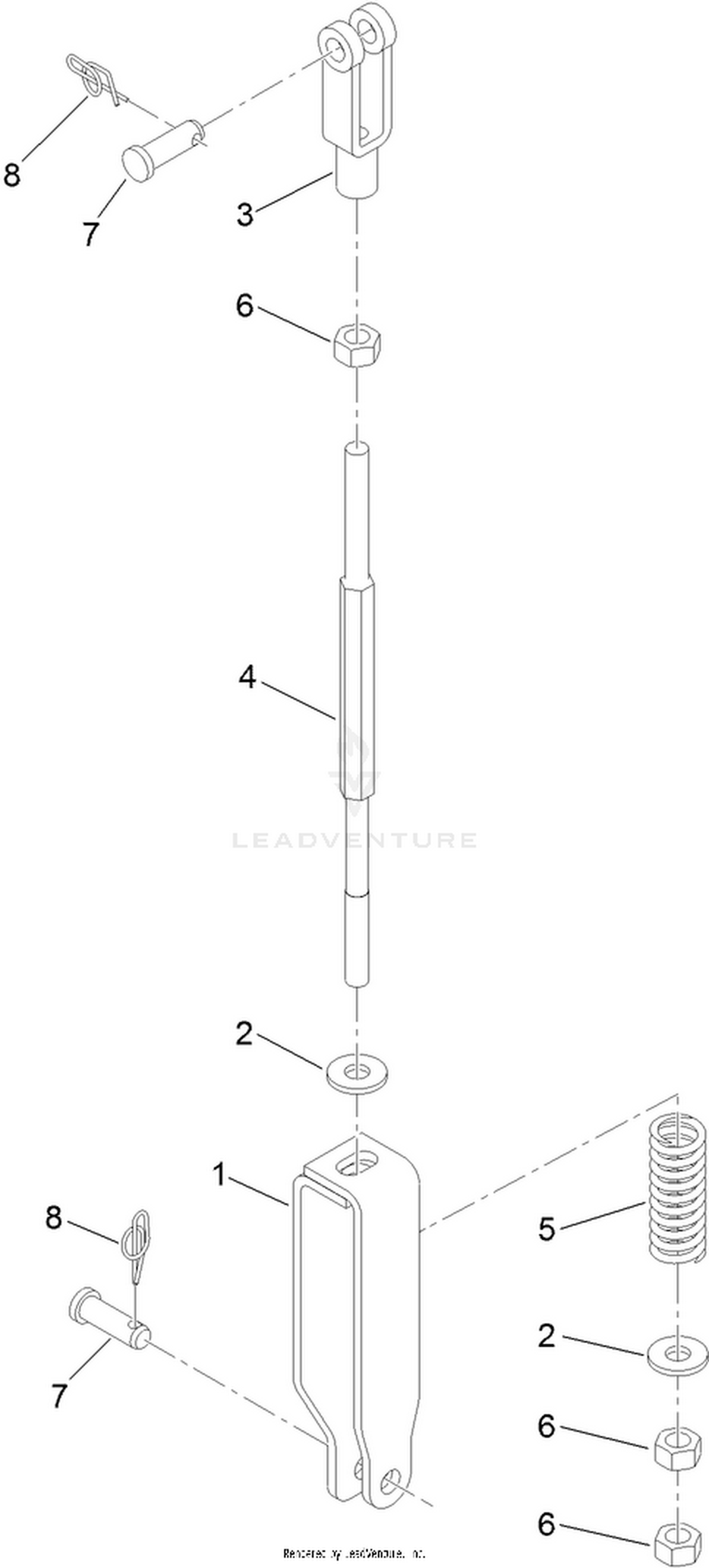 Brake Rod Assembly No. 137-2185