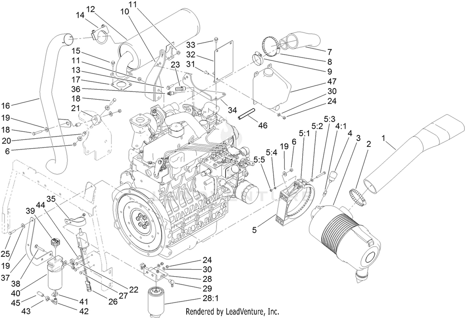 Air Cleaner and Muffler Assembly