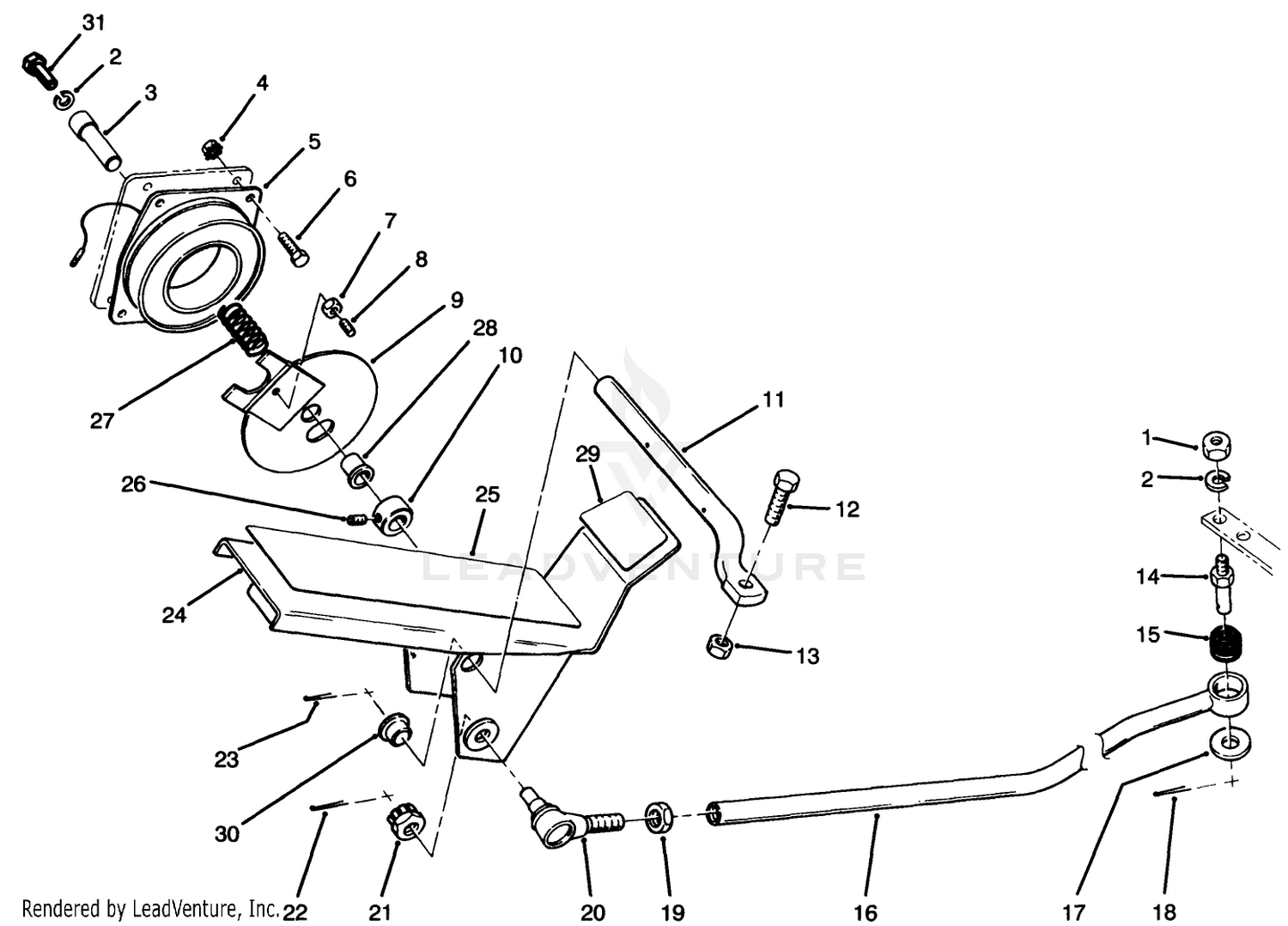 Traction Pedal  Cruise Control Assembly