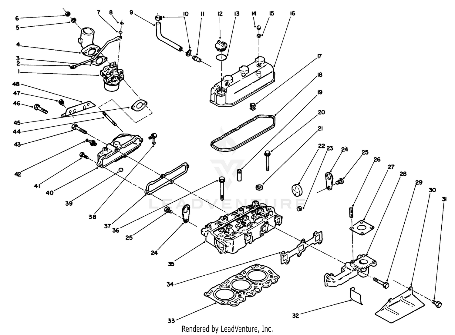CARBURETOR CYLINDER HEAD  MANIFOLD ASSEMBLIES