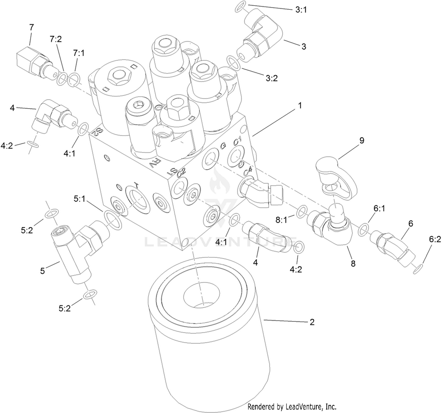 Hydraulic Lift Manifold Assembly