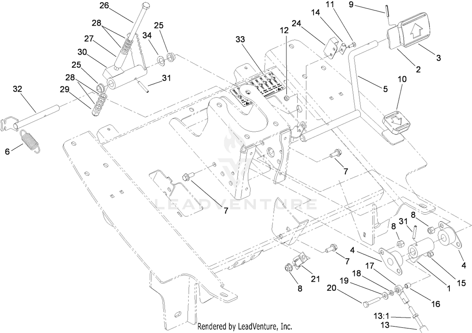 Traction Pedal Assembly