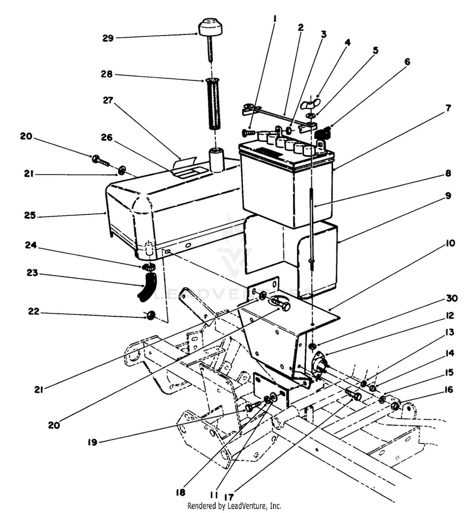 Hydraulic Tank  Battery Assembly