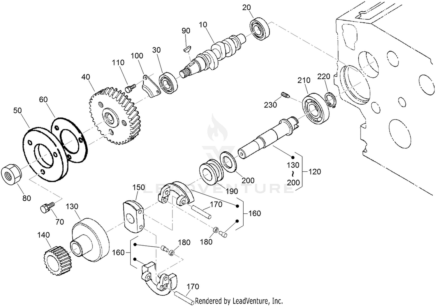 Fuel Camshaft and Governor Shaft Assembly