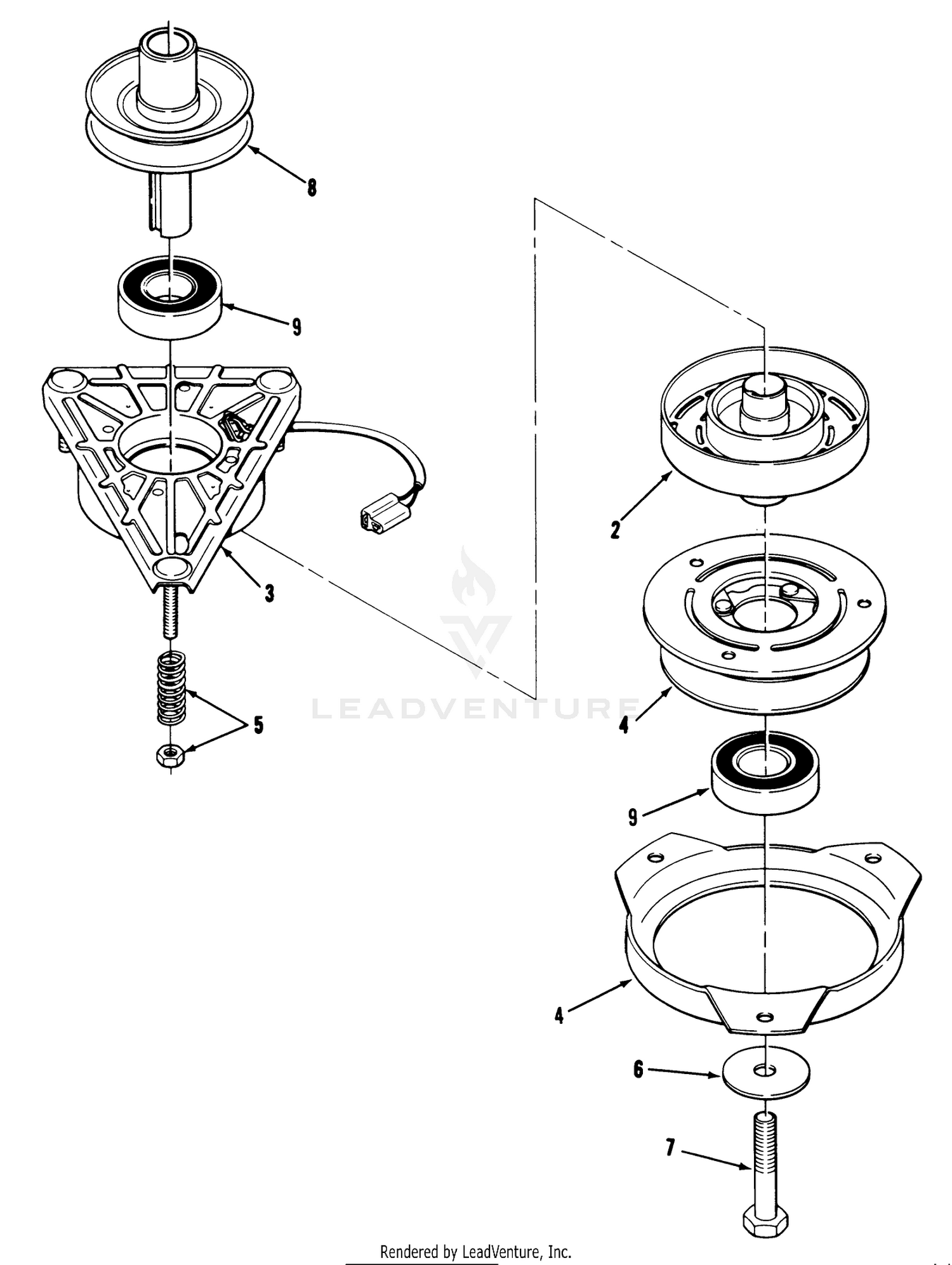 Engine Pulley  Pto Clutch Assembly