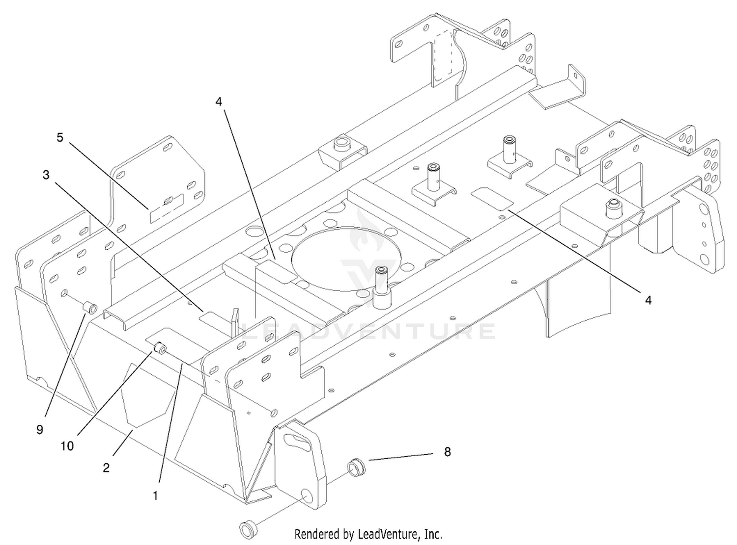 Center Deck Assembly No. 105-3664