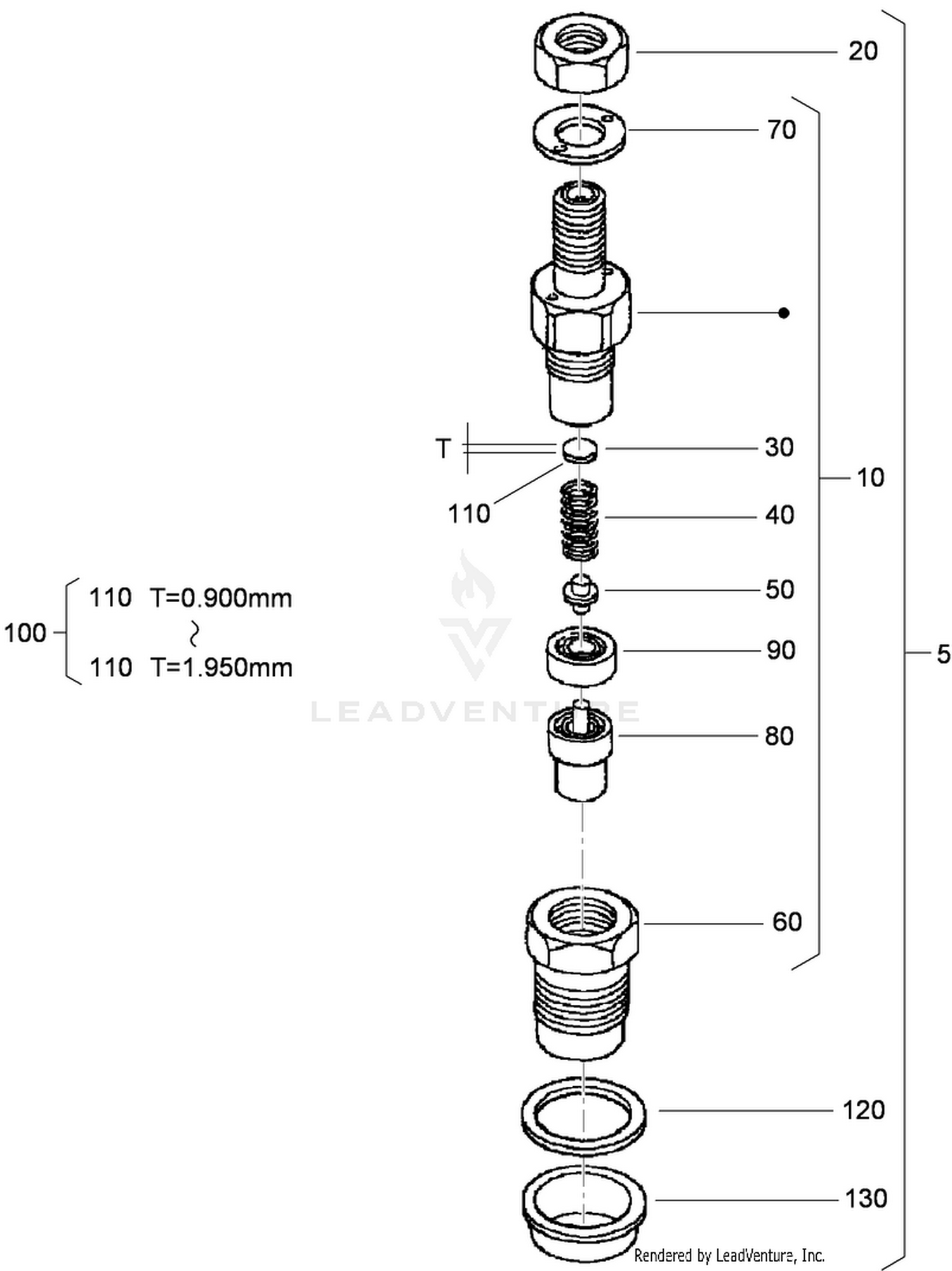 Nozzle Holder Component Assembly