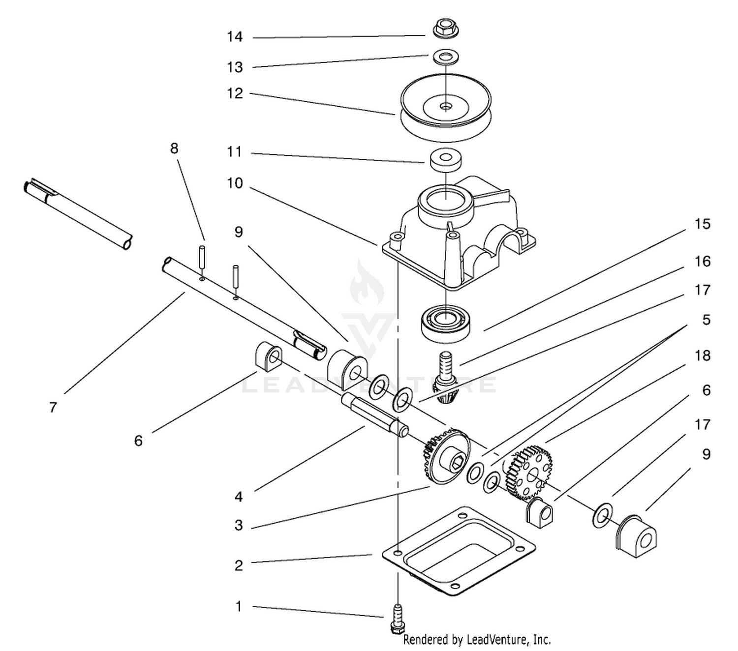 Gear Case Assembly #71-9600