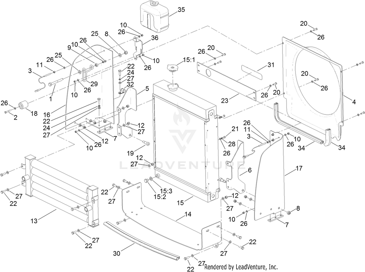 Radiator and Shroud Assembly