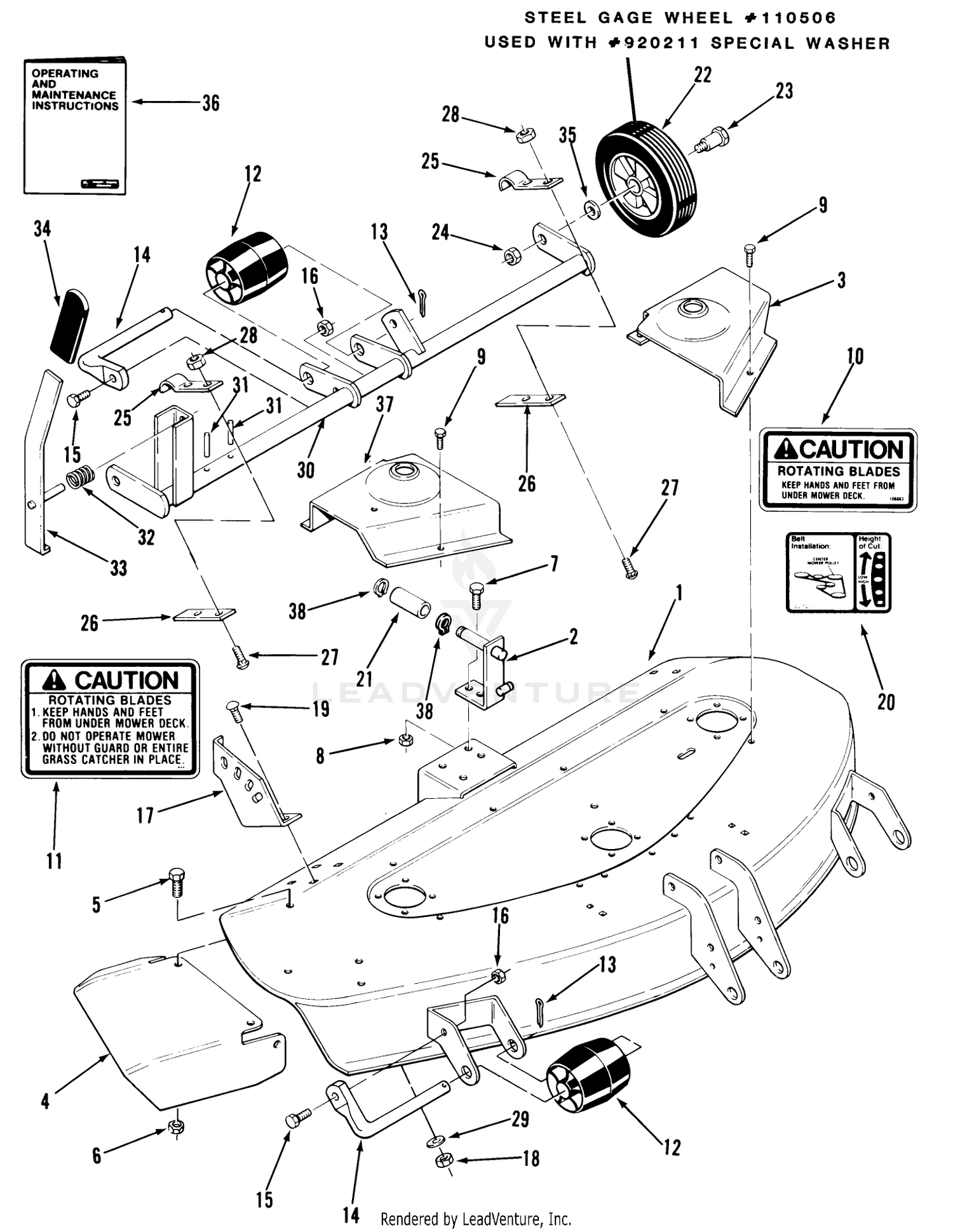 Side Discharge Mower-42 In. (107 Cm) Vehicle Identification Number 05-42sb02