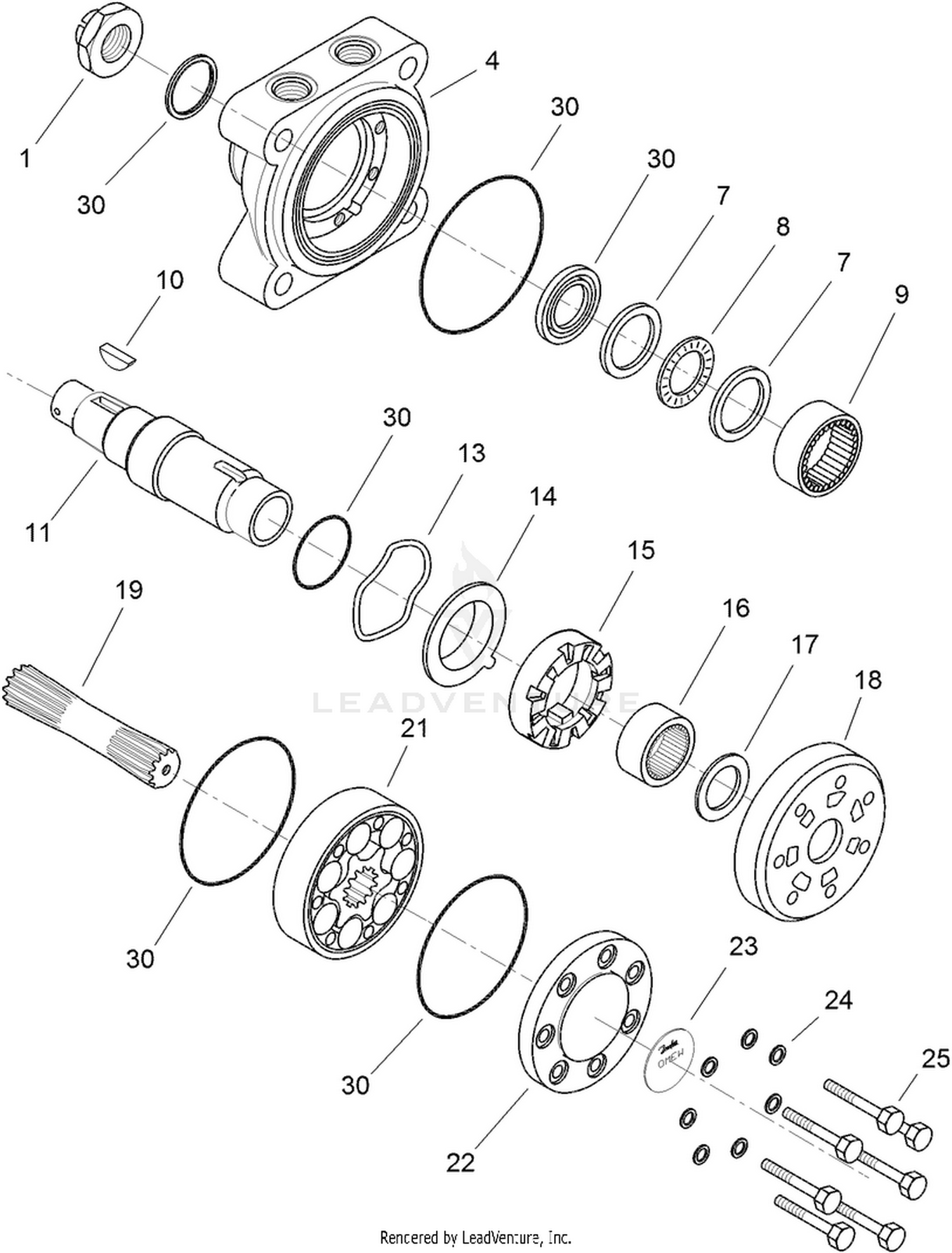(CCW) Hydraulic Motor Assembly No. 106-8806