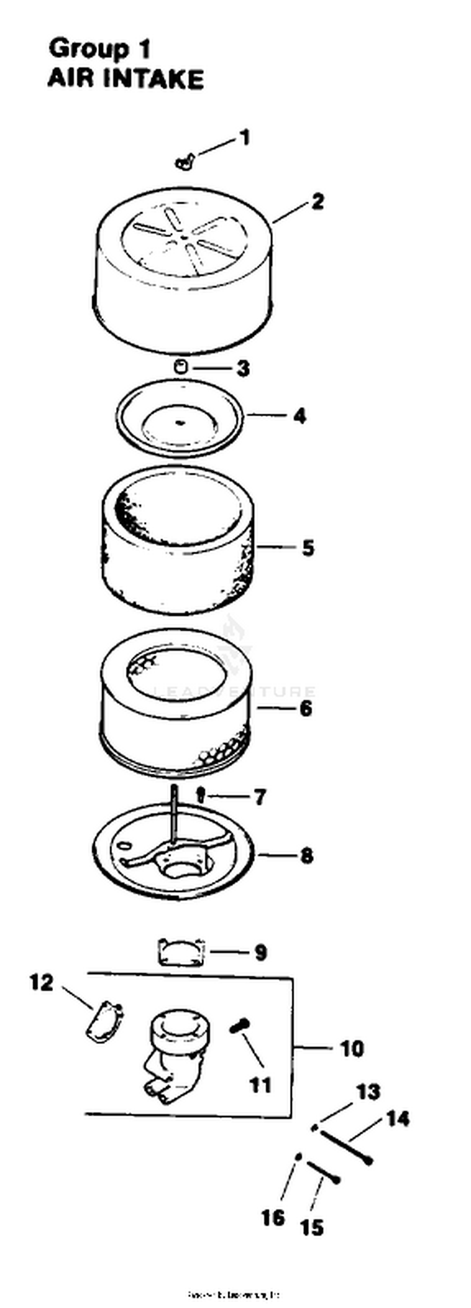Engine Kohler Model No. Mv16s-Type Ps56519 Air Intake-Group 1