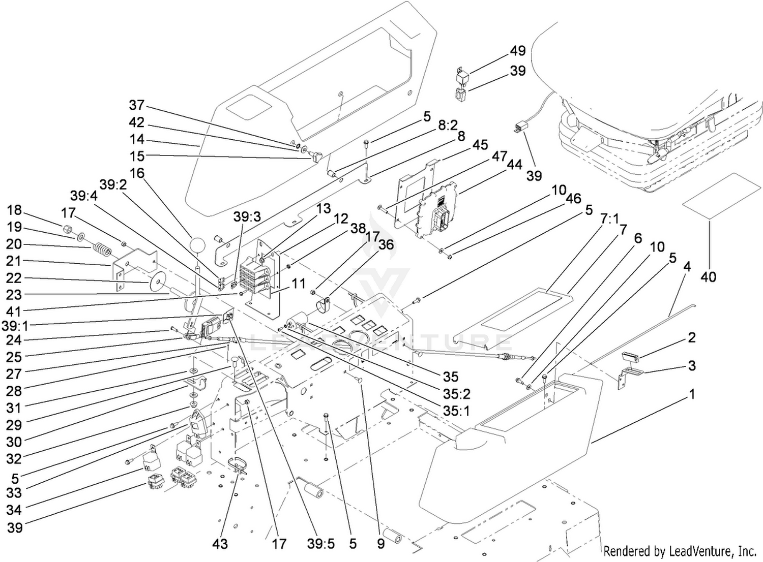 Control Console and Tool Box Assembly