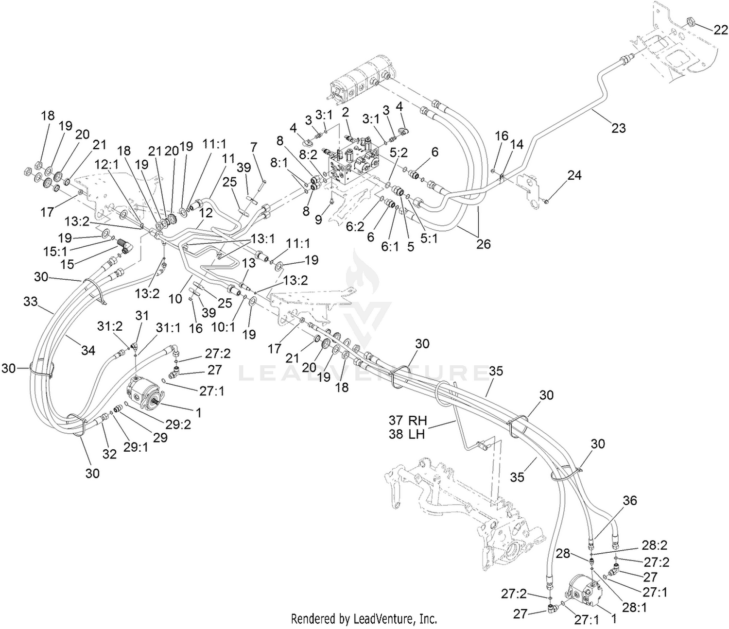 No. 1, 4 and 5 Reel Drive Hydraulic Assembly