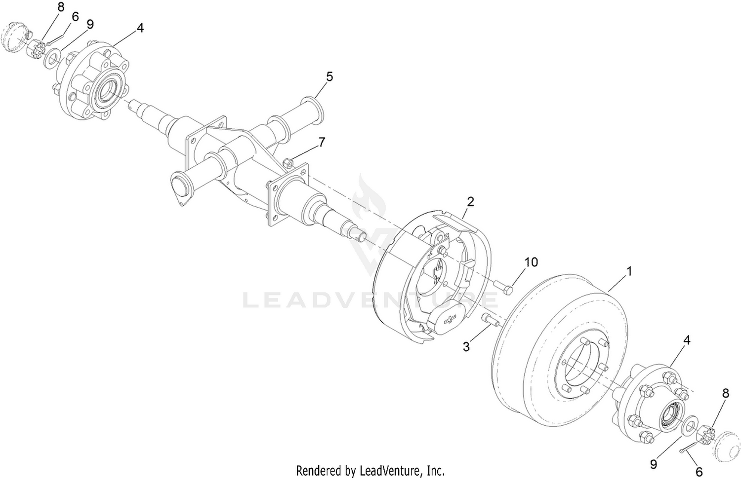 RH Shaft Assembly No. 120-9401