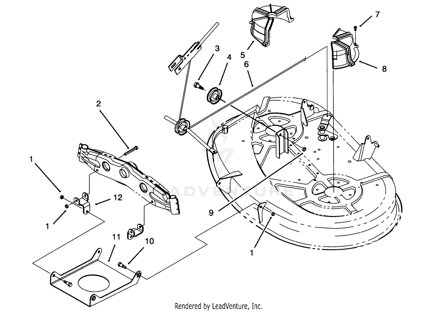 Cable  Cover Assembly (38" Cutting Unit)