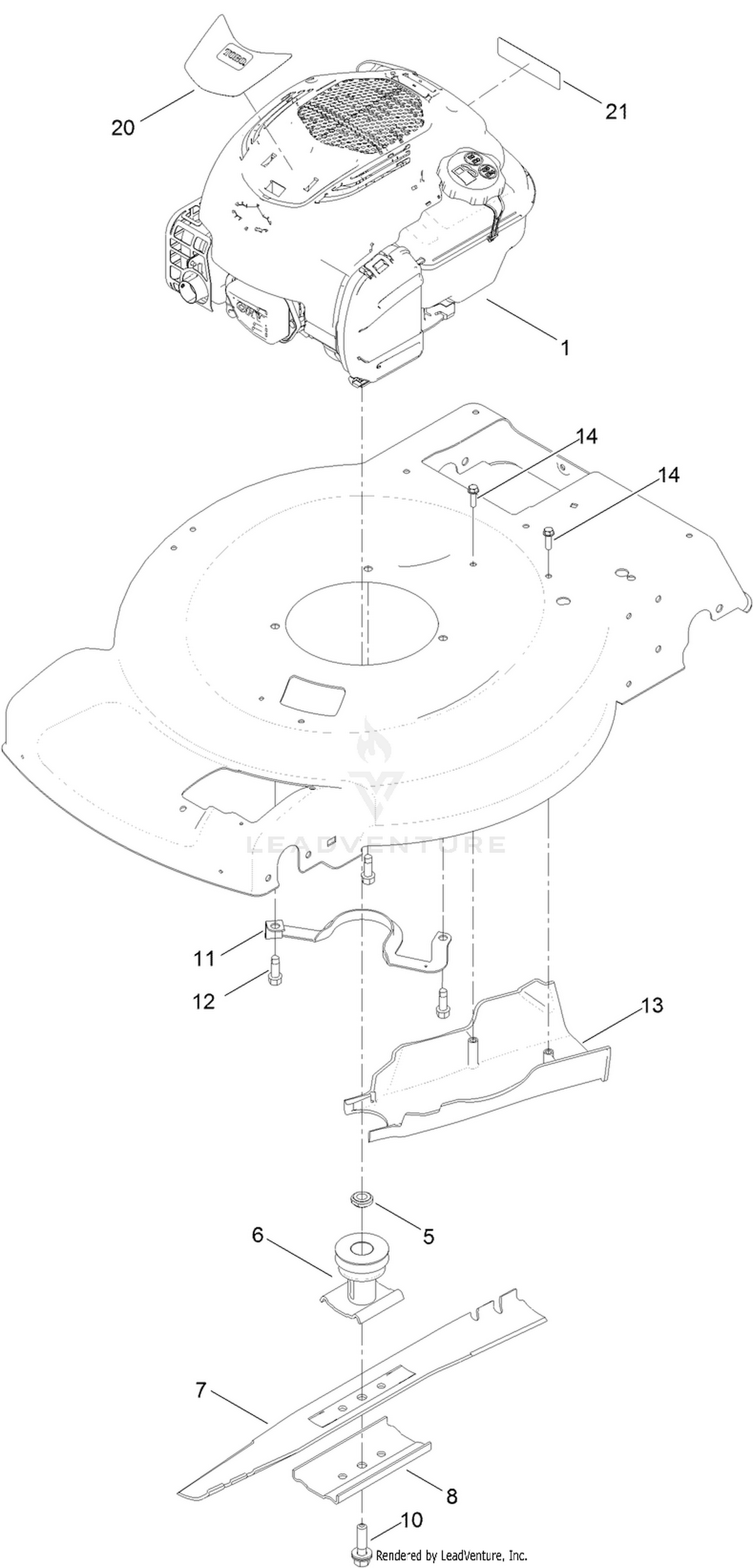 Engine and Blade Assembly