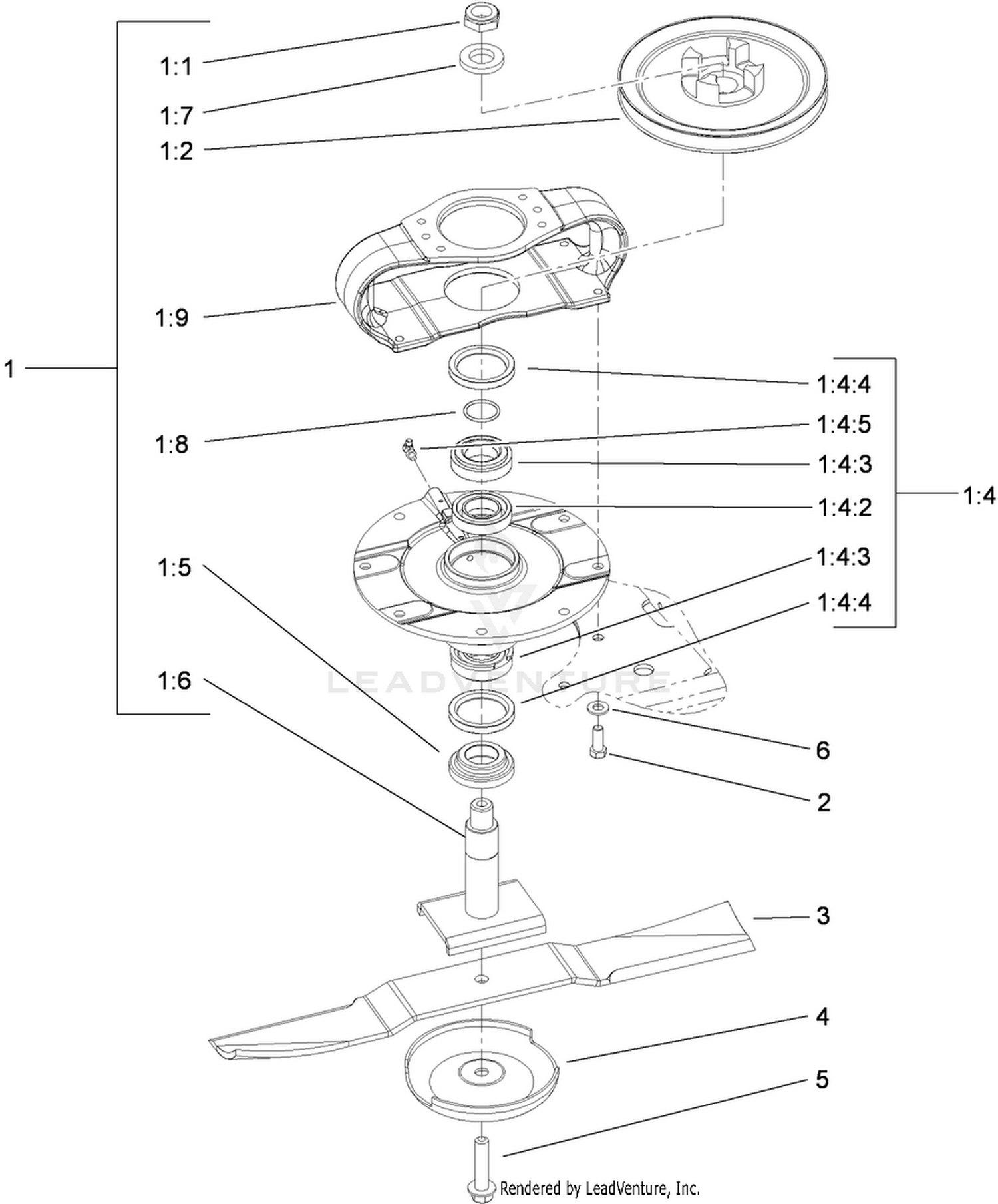 Front Deck Spindle Installation Assembly