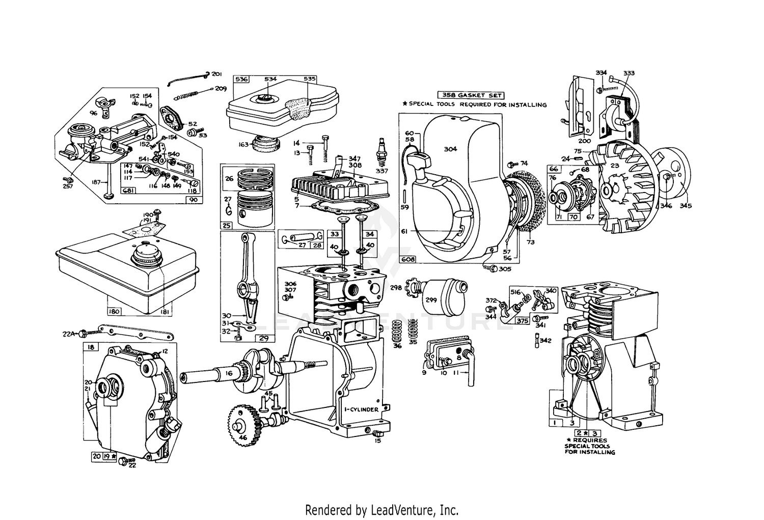 Engine Model No. 60102 Recoil Start