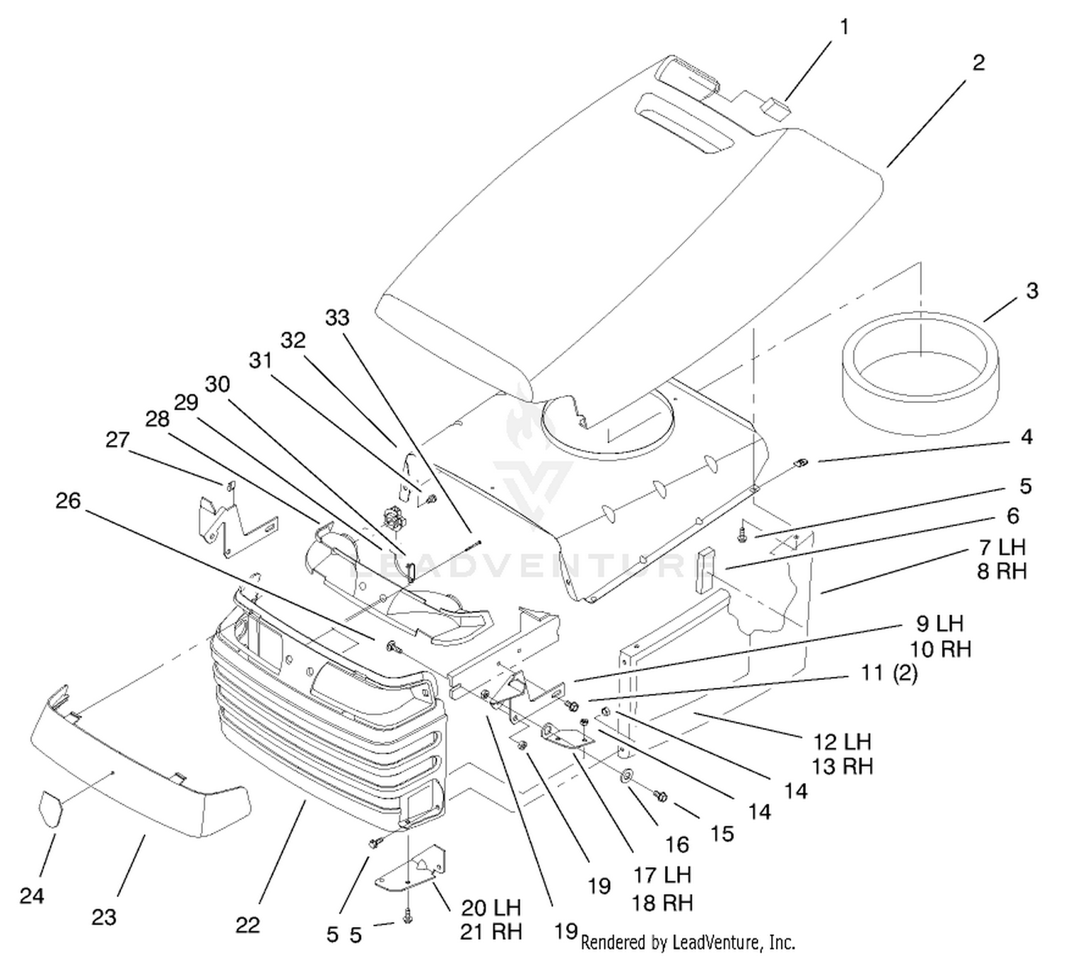 Hood  Grill Assembly