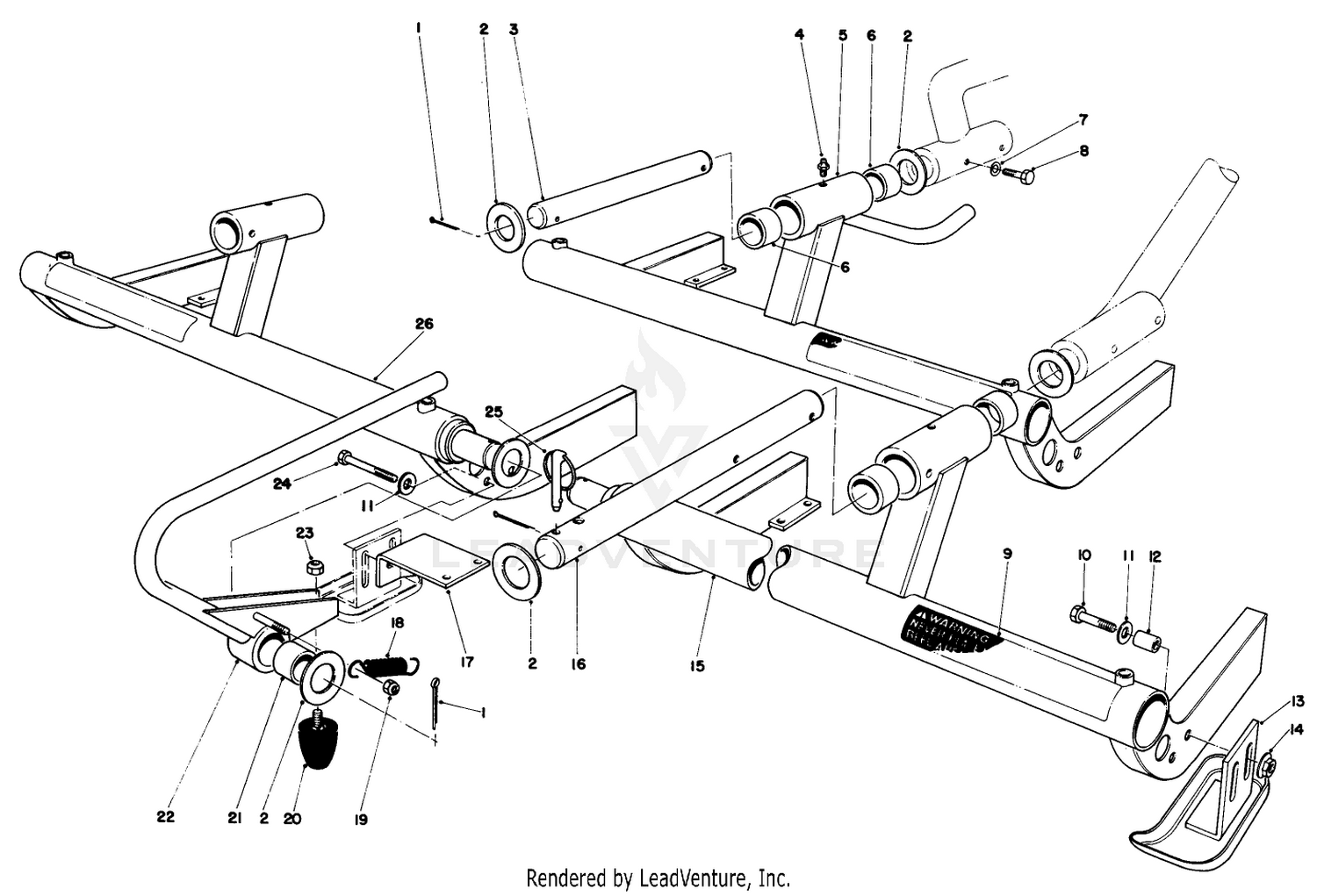 Carrier Frame And Extension Rod Assembly