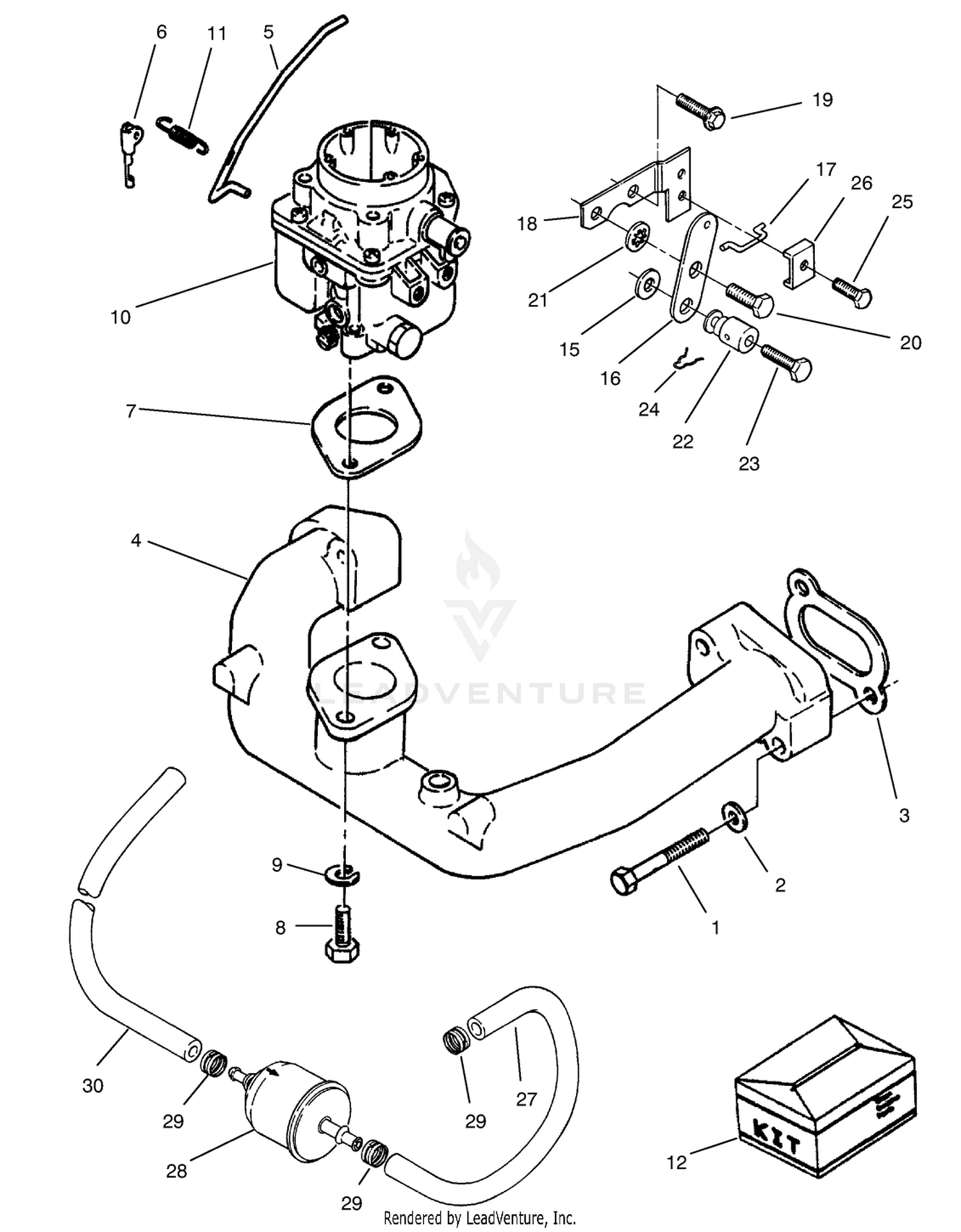 Carburetor  Intake Manifold Assembly