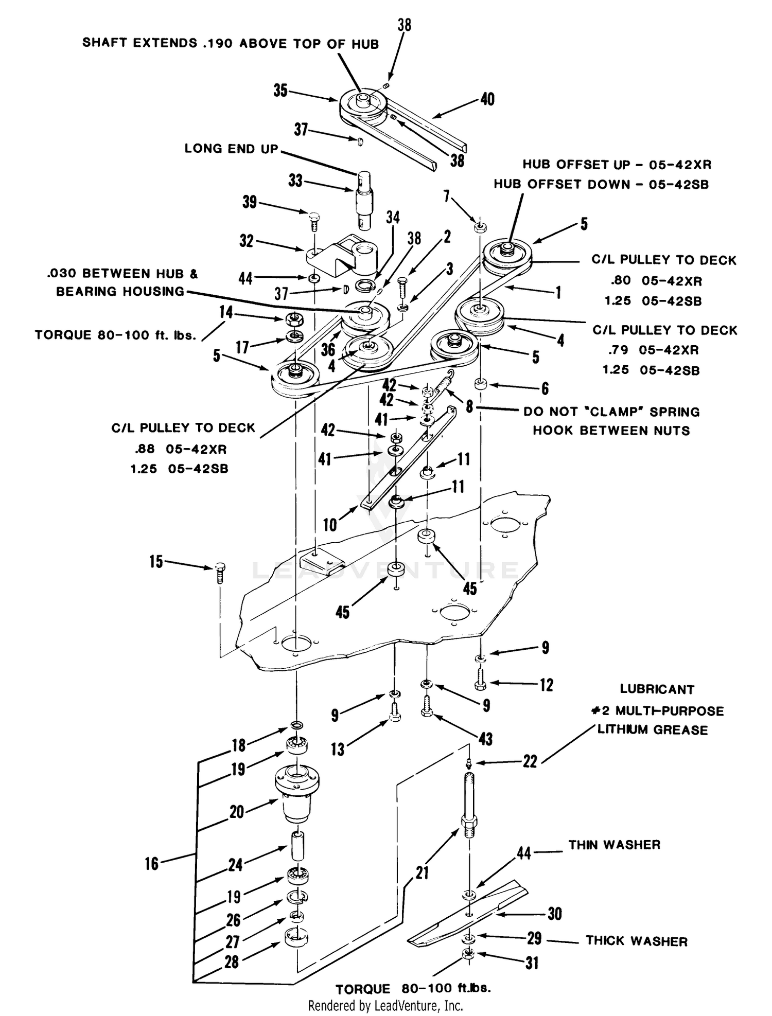 Rear Discharge Mower-42 In. (107 Cm) (vehicle Identificationnumber 05-42xr06)