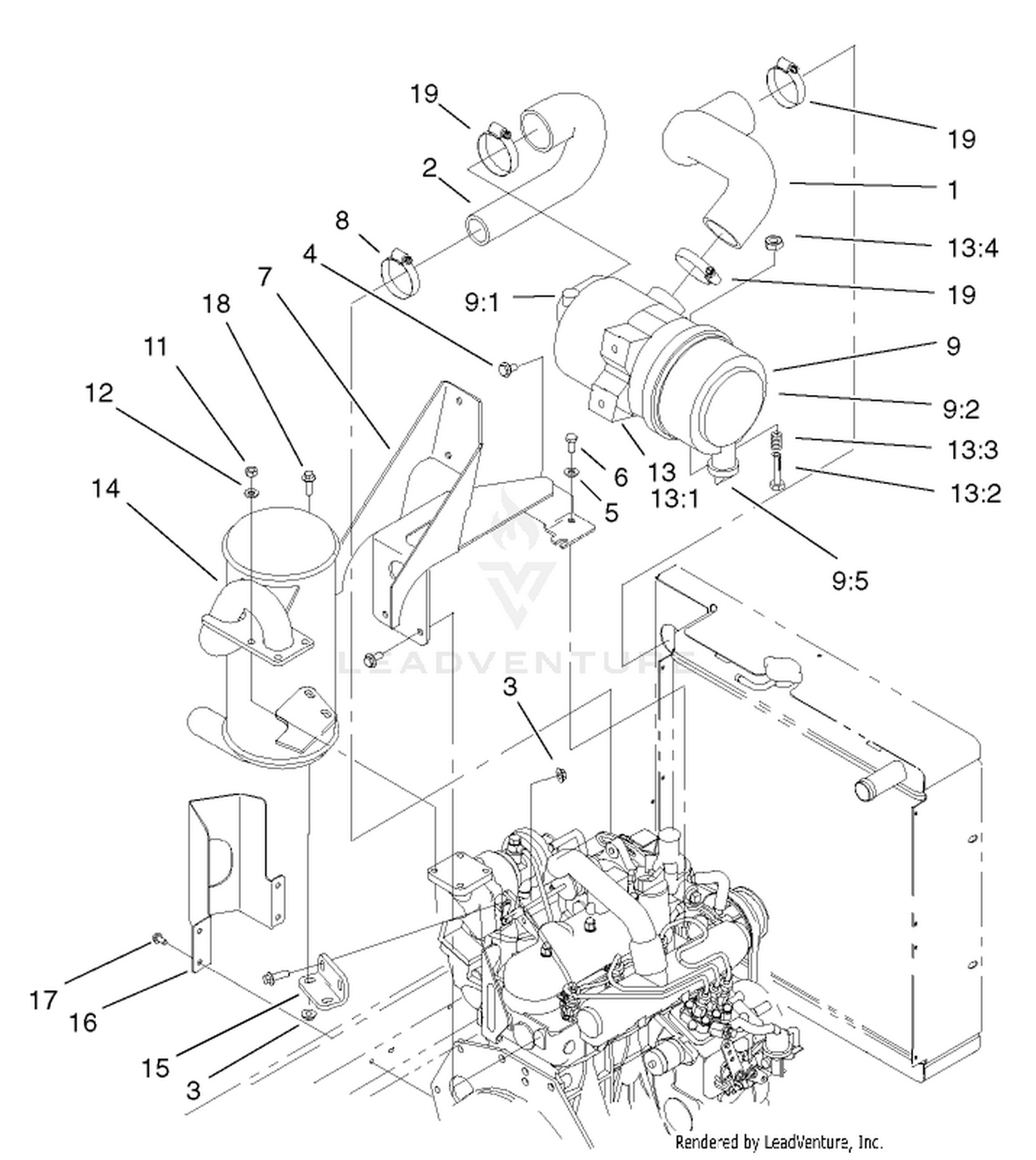 Air Cleaner and Muffler Assembly