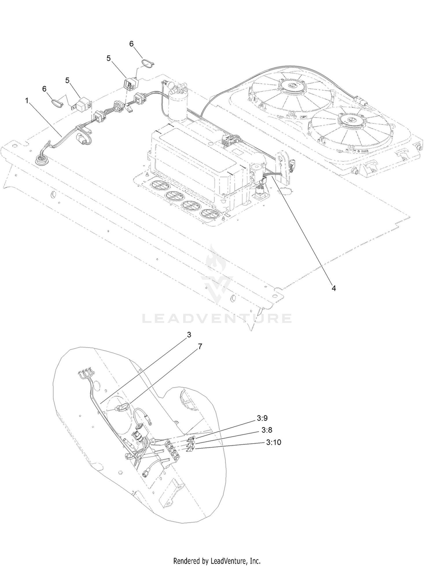 Cab Roof  Wire Harness Assembly