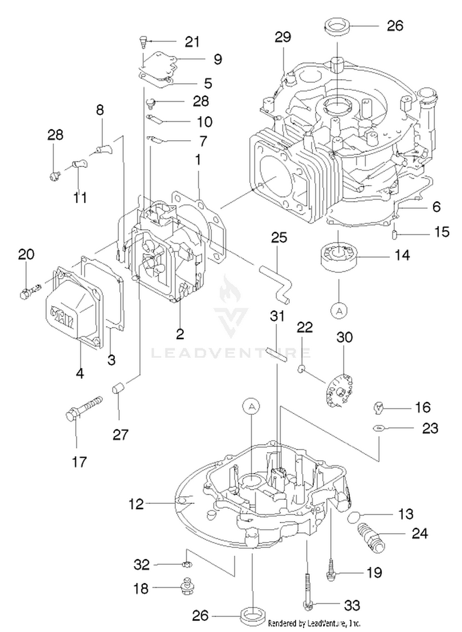 Cylinder And Crankcase Assembly