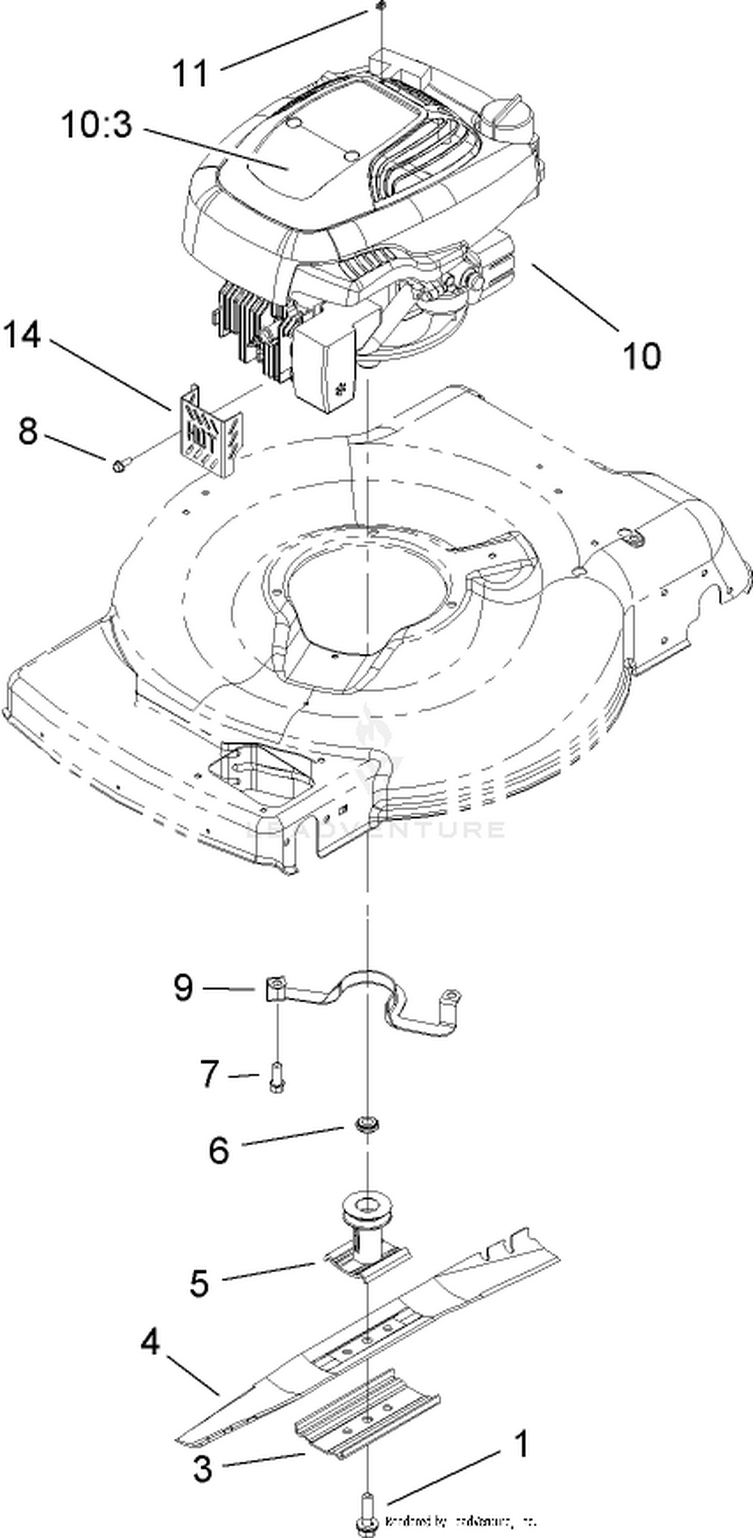 Engine and Blade Assembly
