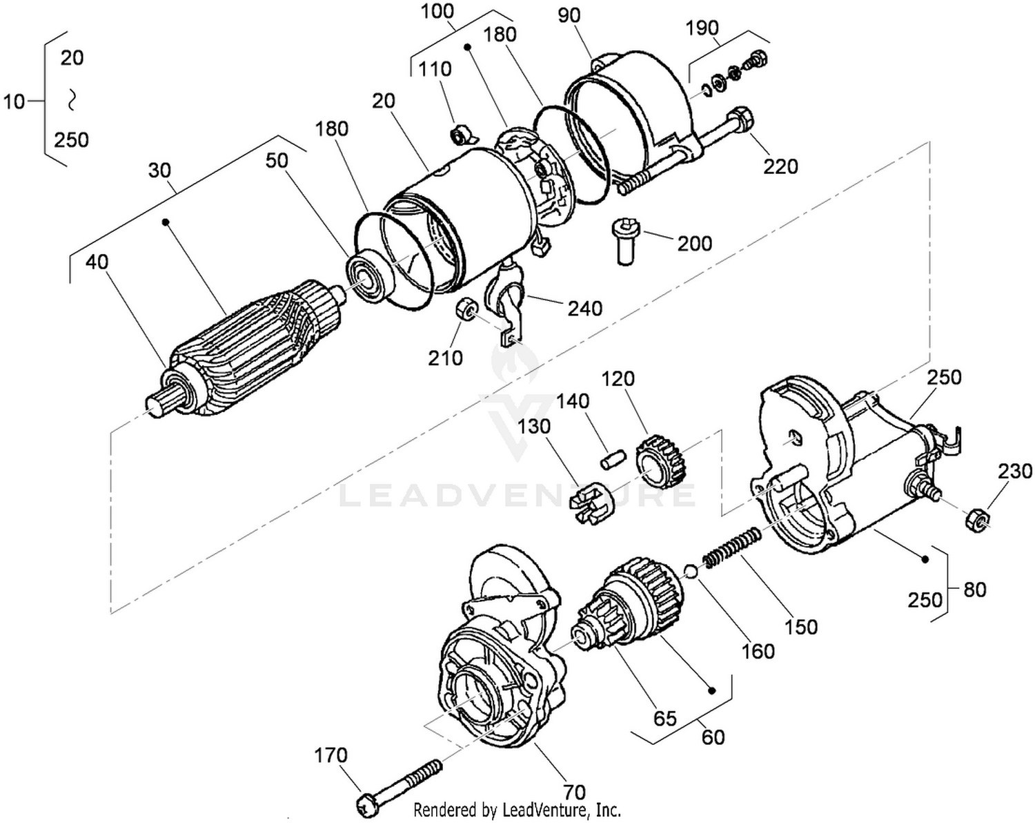 Starter (Component Part) Assembly No. 98-7734
