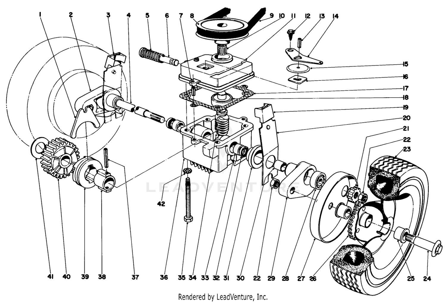Front Axle  Gear Case Assembly