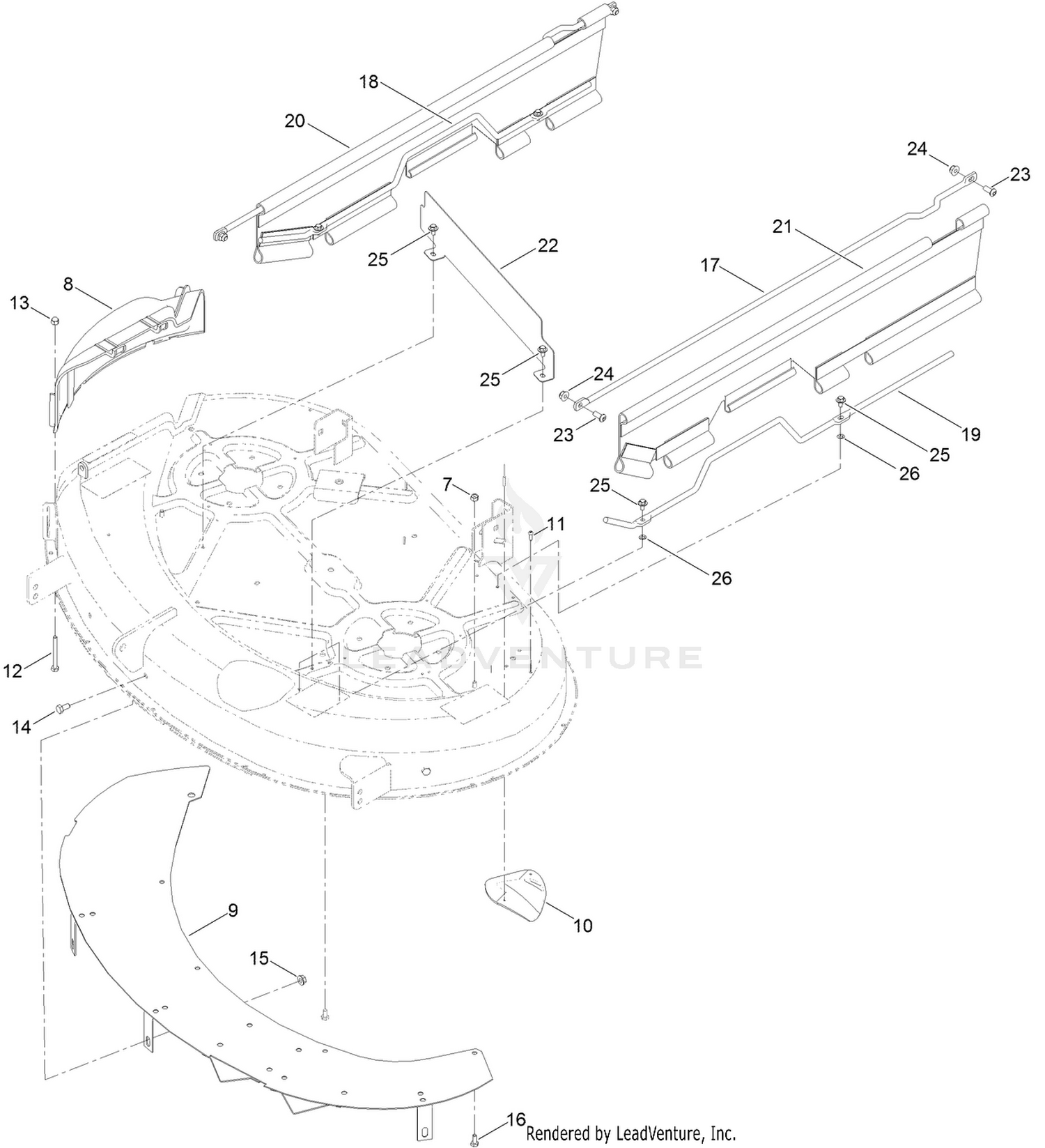 42 Inch Deck Baffle Assembly