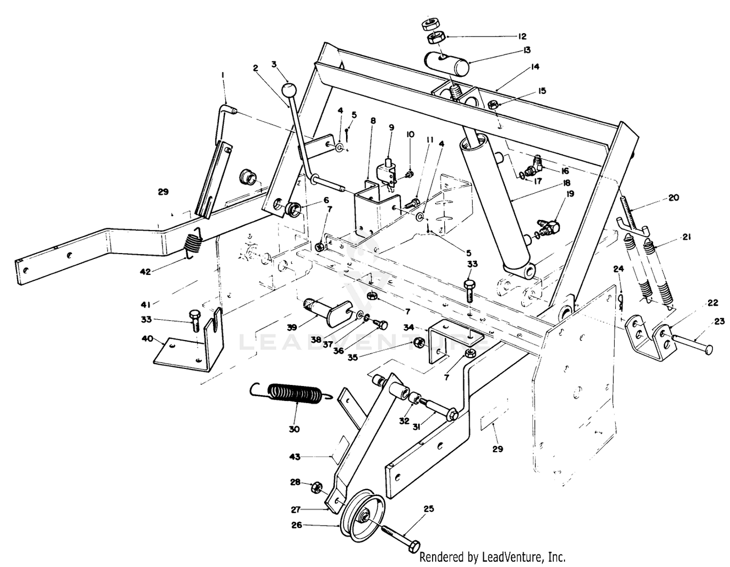 Parking Brake  Lift Frame Assembly