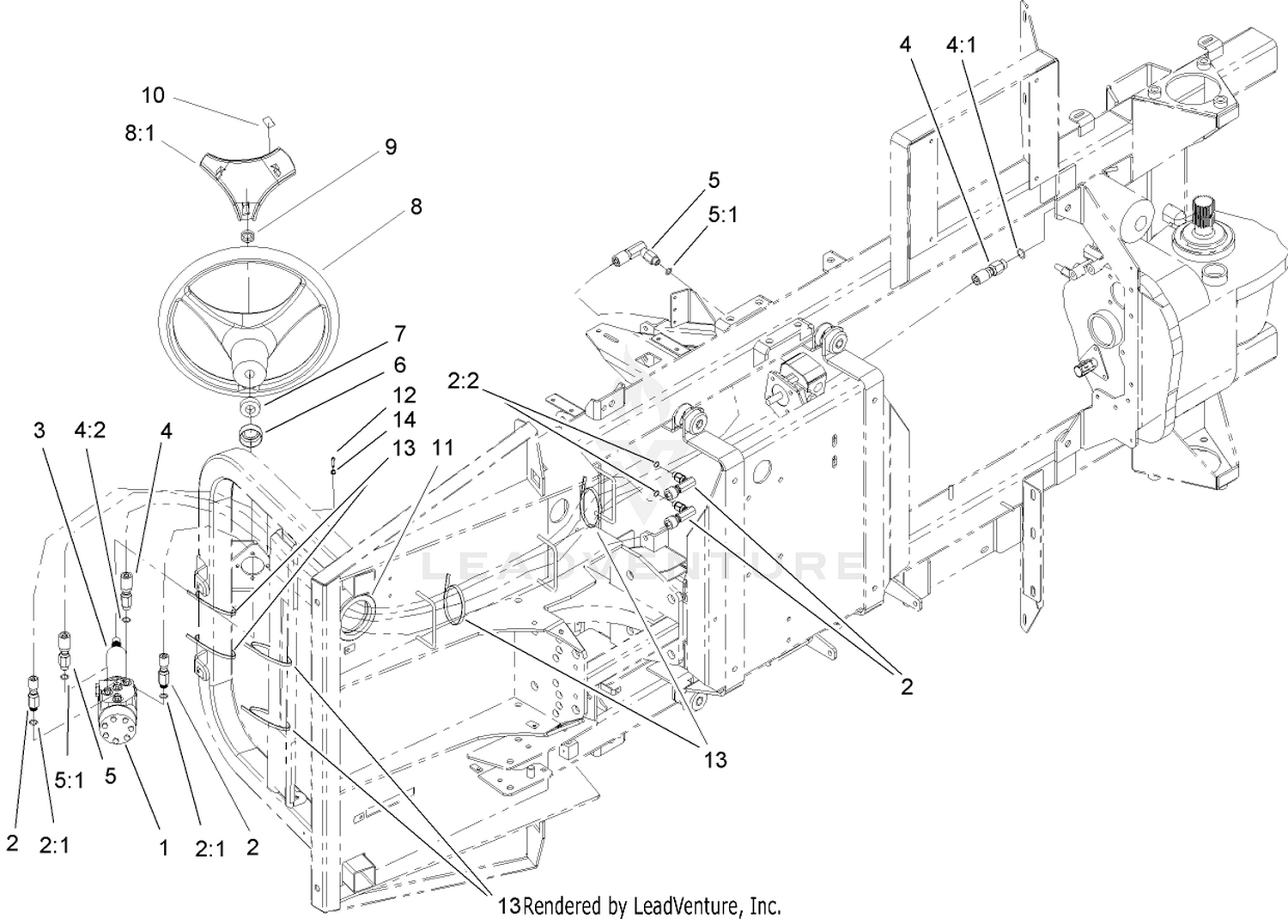 Hydraulic Hose Routing Assembly