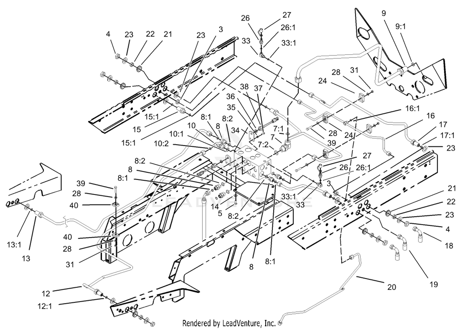 Rear Hydraulic Control Block Assembly