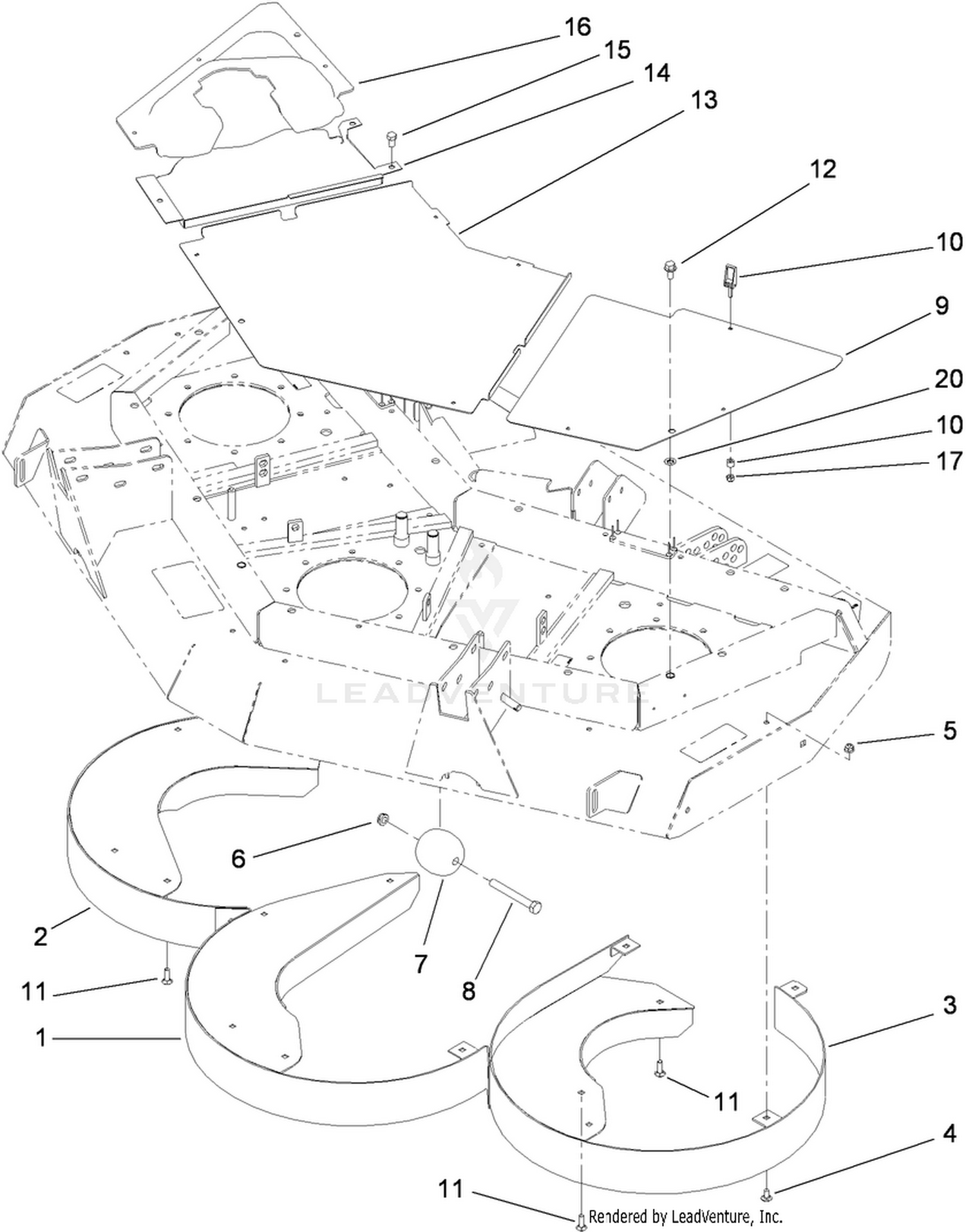 Front Deck Chamber and Cover Assembly