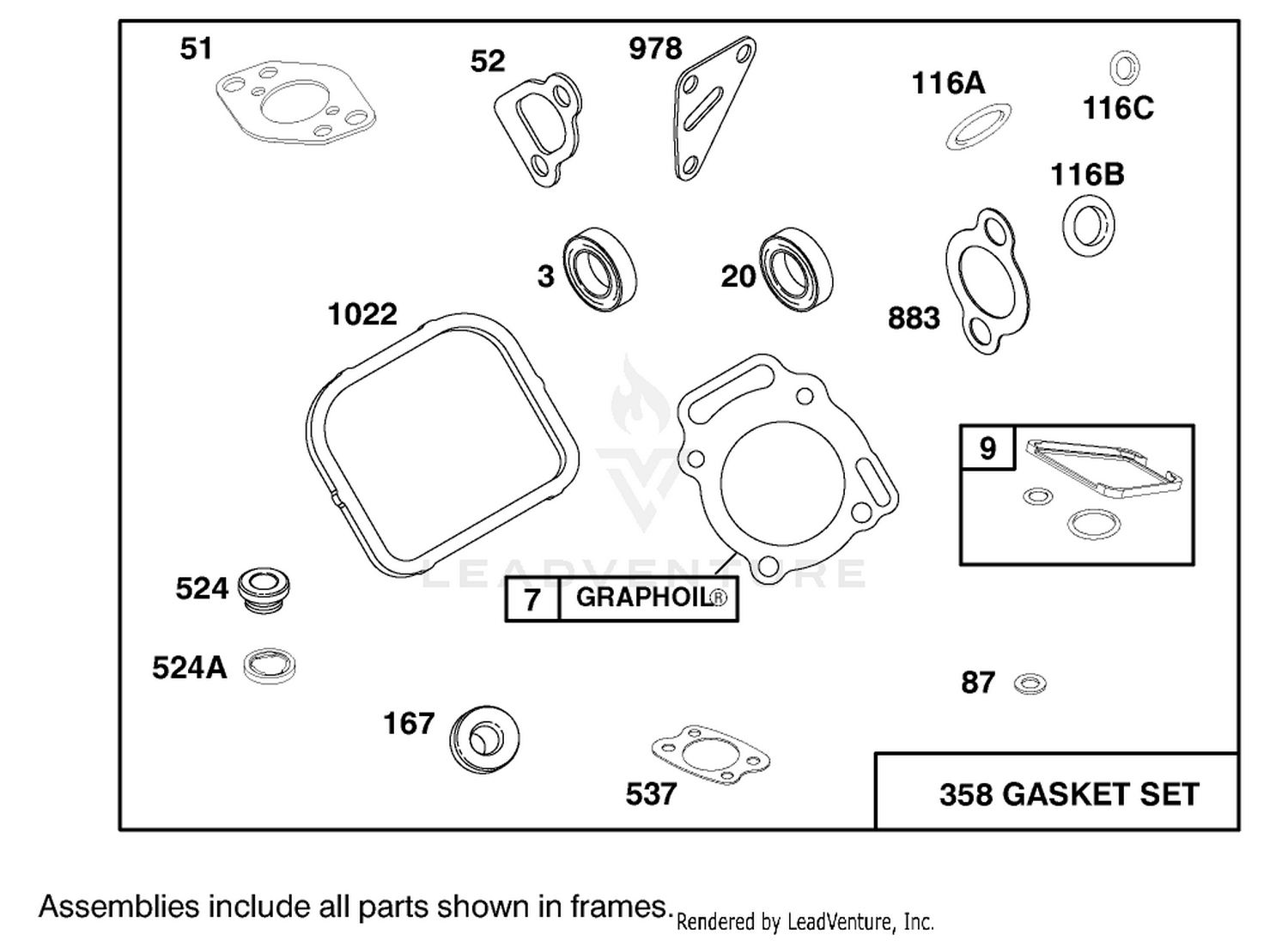 Engine Briggs  Stratton Model 303447-1180-E1 10