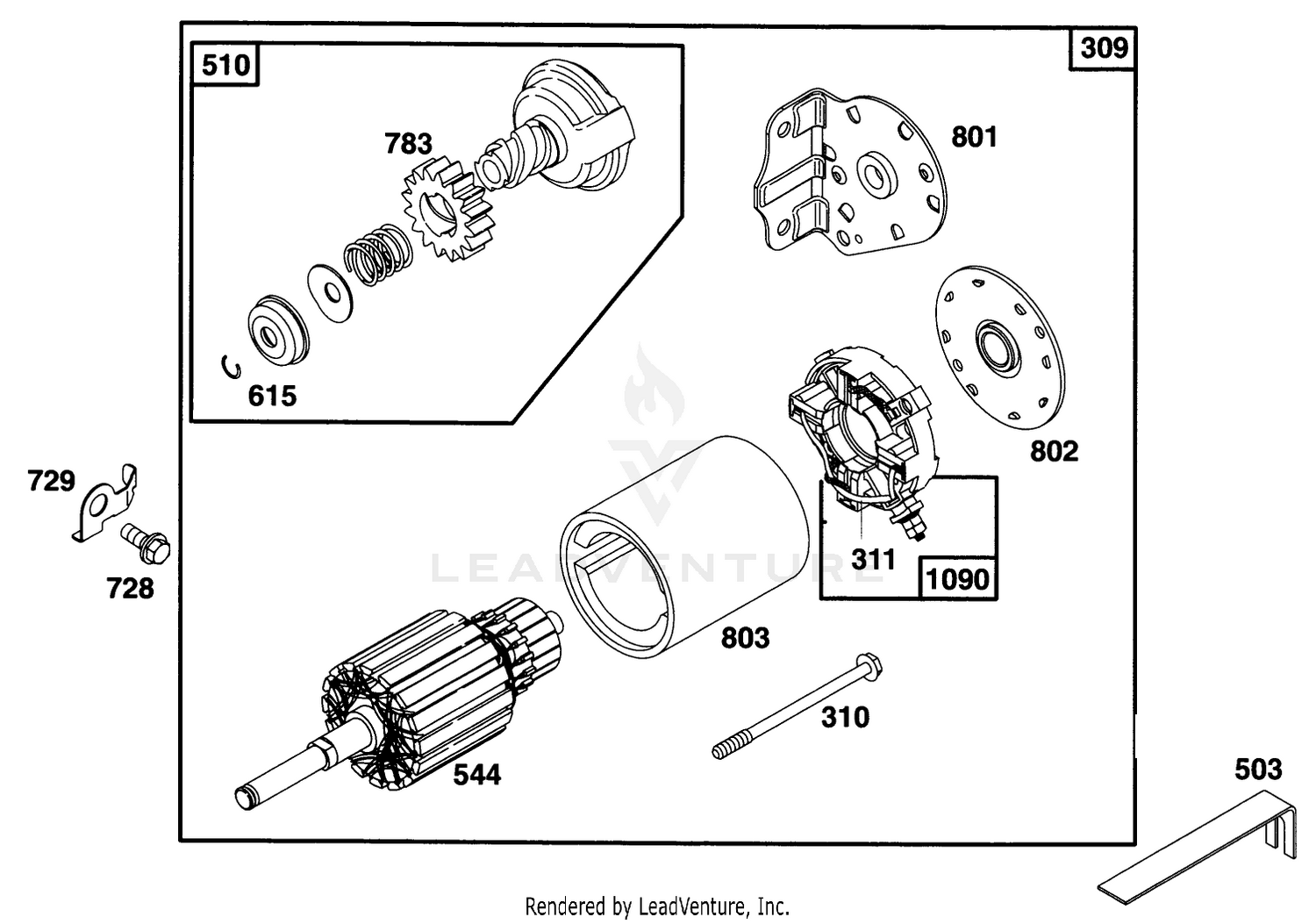 Engine Briggs  Stratton Model 28n777-0174-01 9