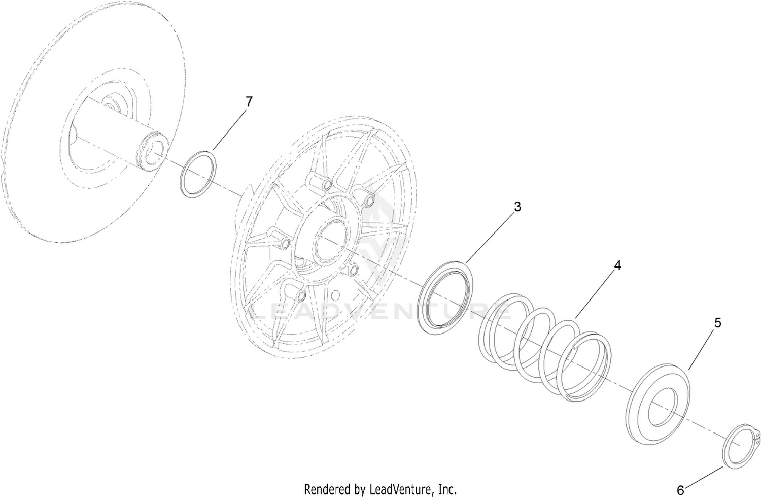 Secondary Clutch Assembly No. 119-6011