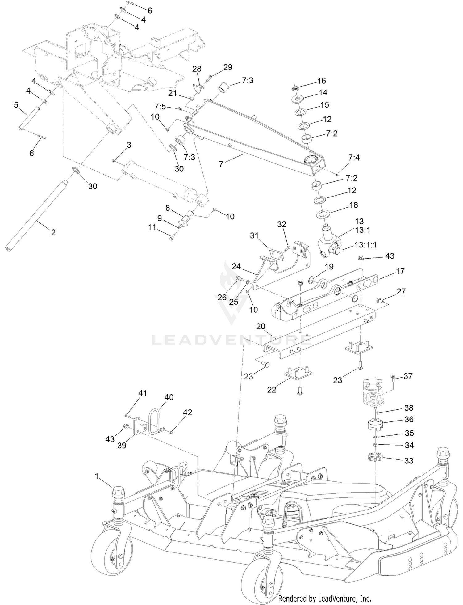 Right Hand Deck Connection Assembly