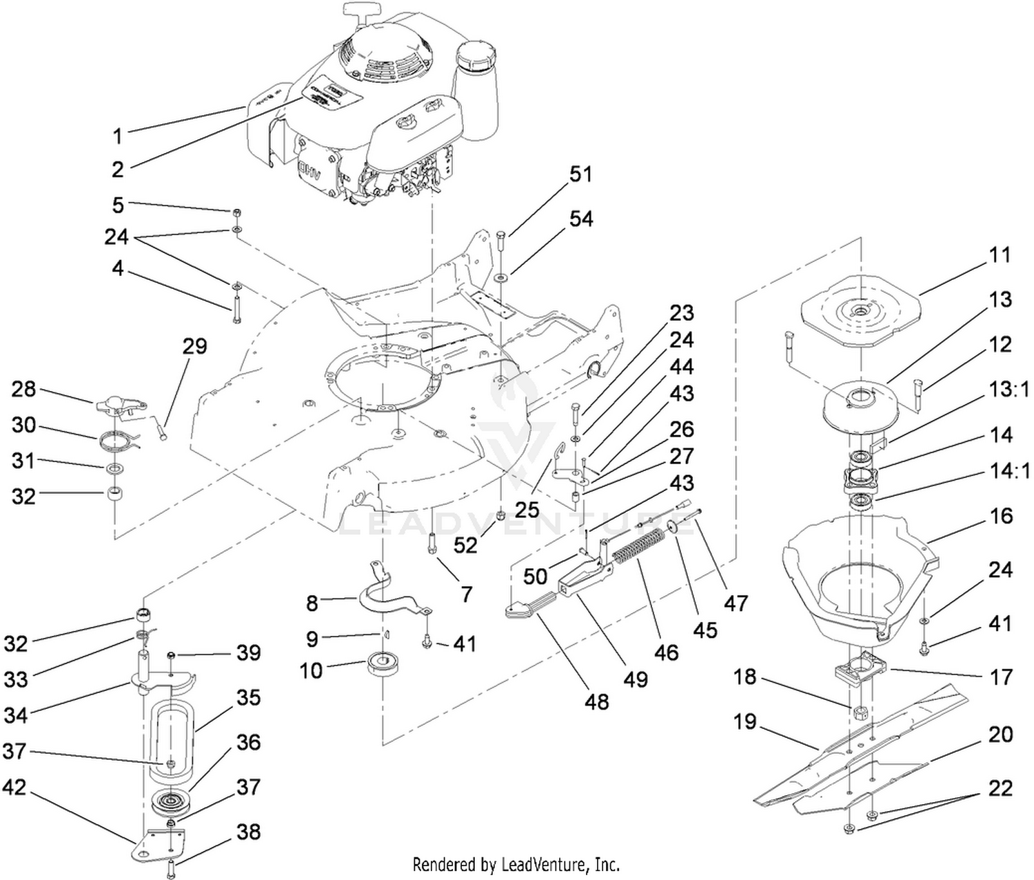Engine and Blade Assembly