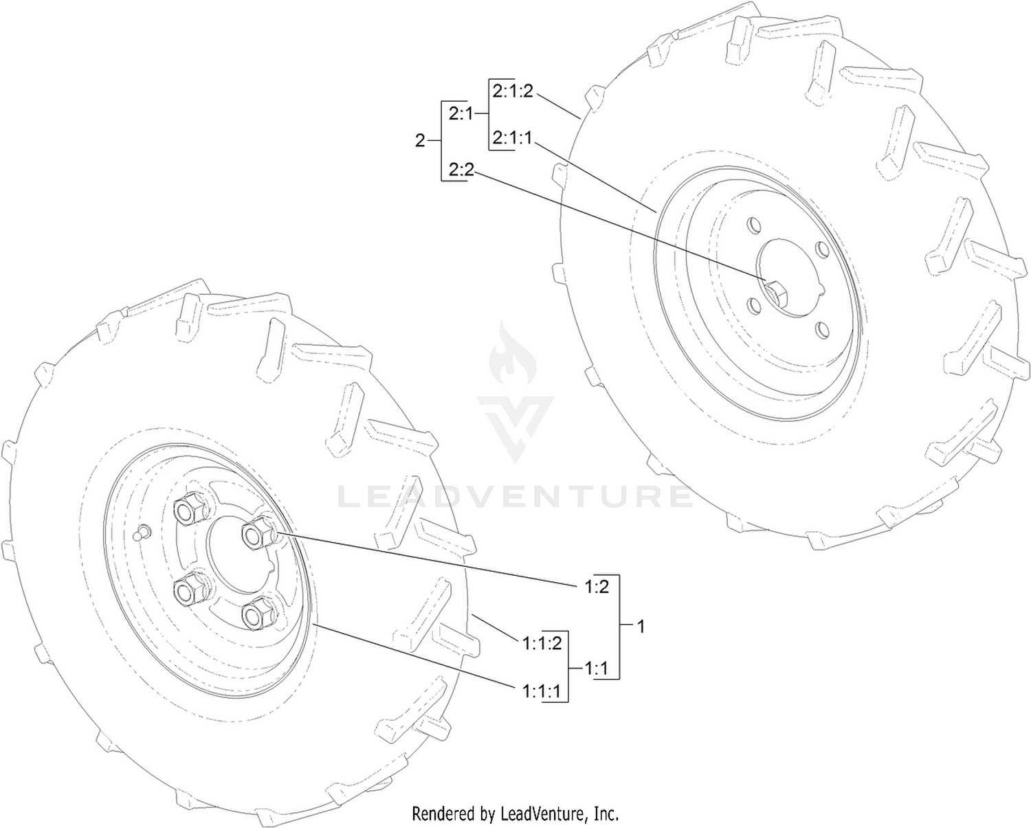 Narrow Wheel Kit Assembly