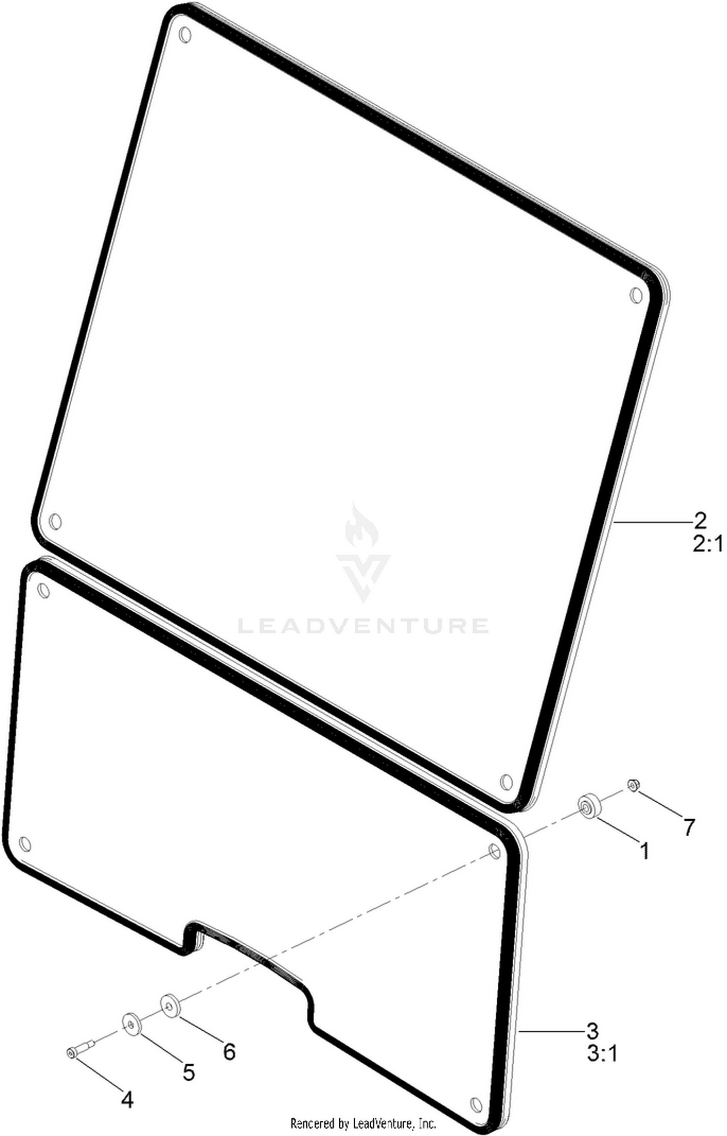 Glass Windshield Assembly