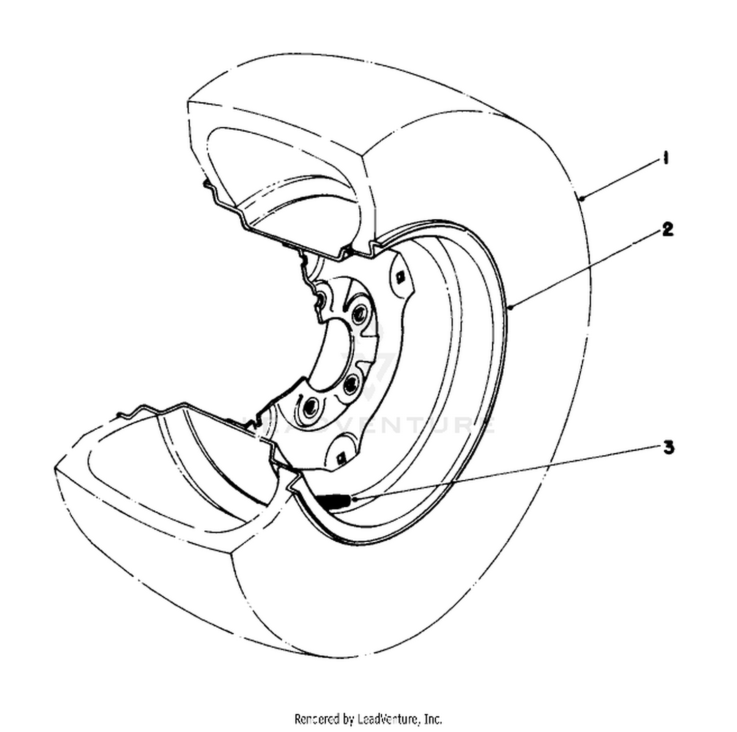 Tire  Wheel Assembly 23 X 10.50 X 12 (optional) No. 36-1050
